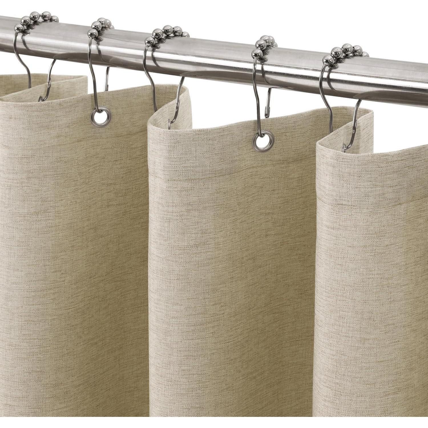 LuxusKollektion Duschvorhang Duschvorhang Leinen Anti-Schimmel Stoff Textil wasserdicht schwer