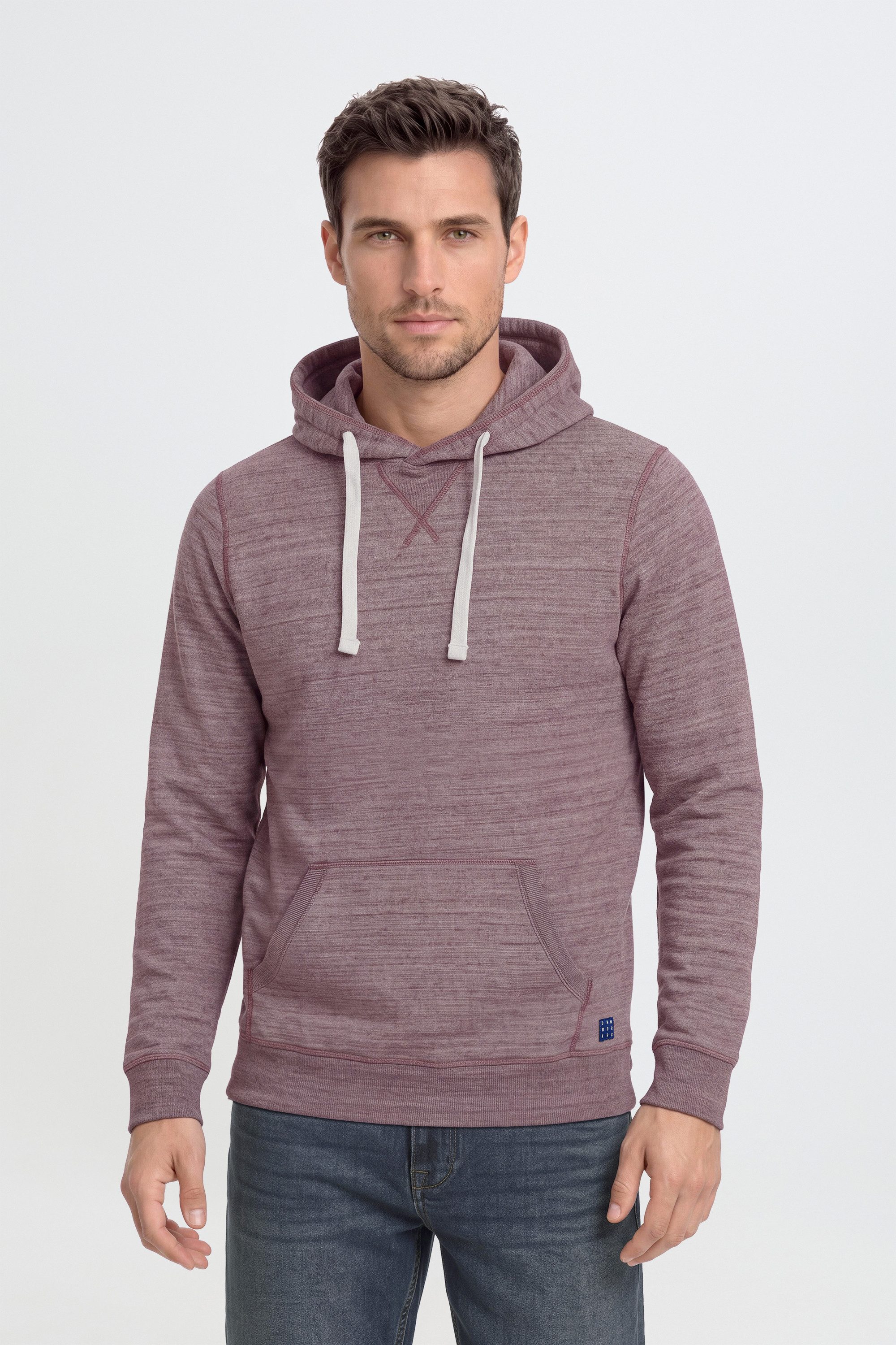 Blend Rundhalspullover BHAlton Moderner Kapuzensweater in Melierter Optik