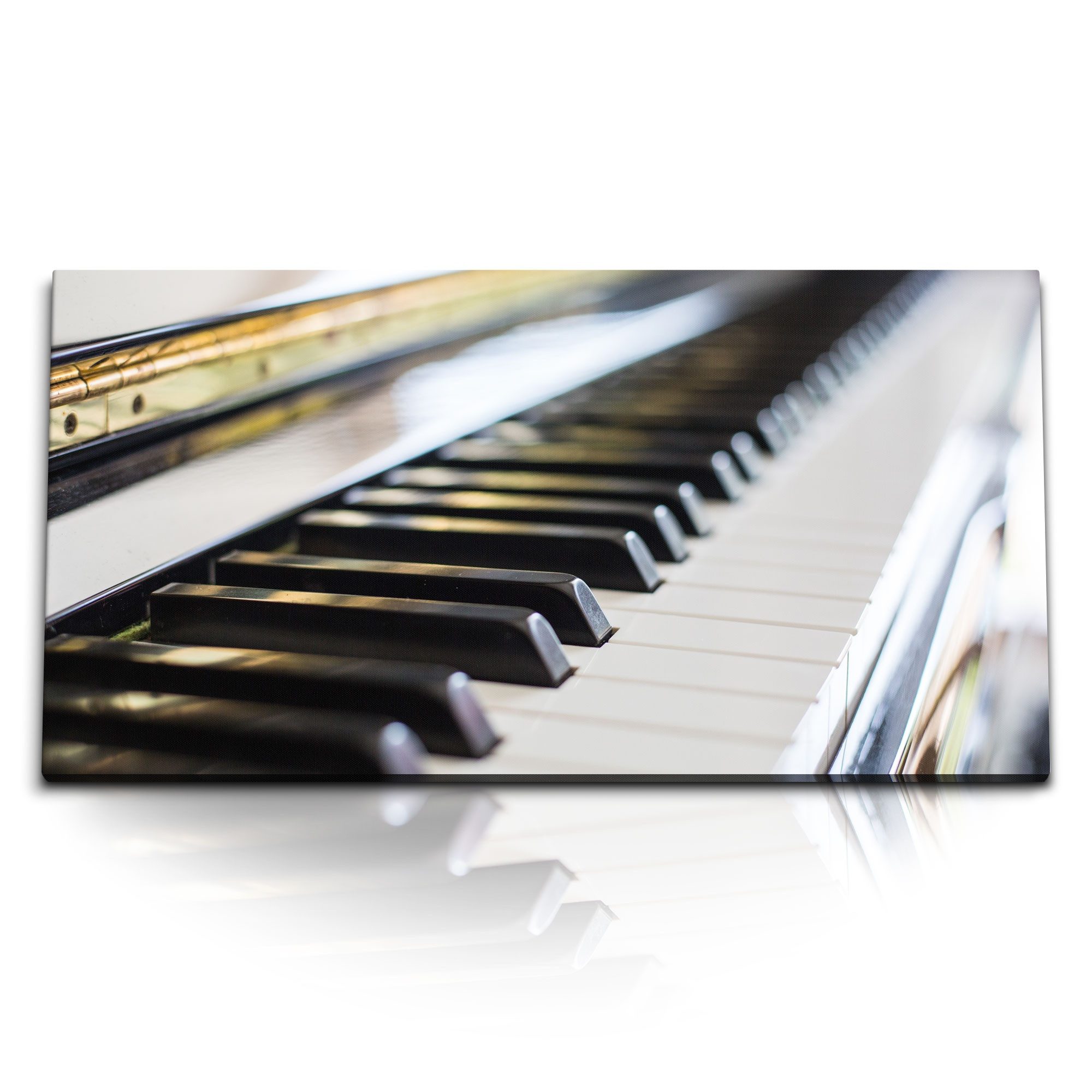 Leinwandbild Kunstdruck Bilder 120x60cm Klavier Klaviertasten klassische Musik Kuns