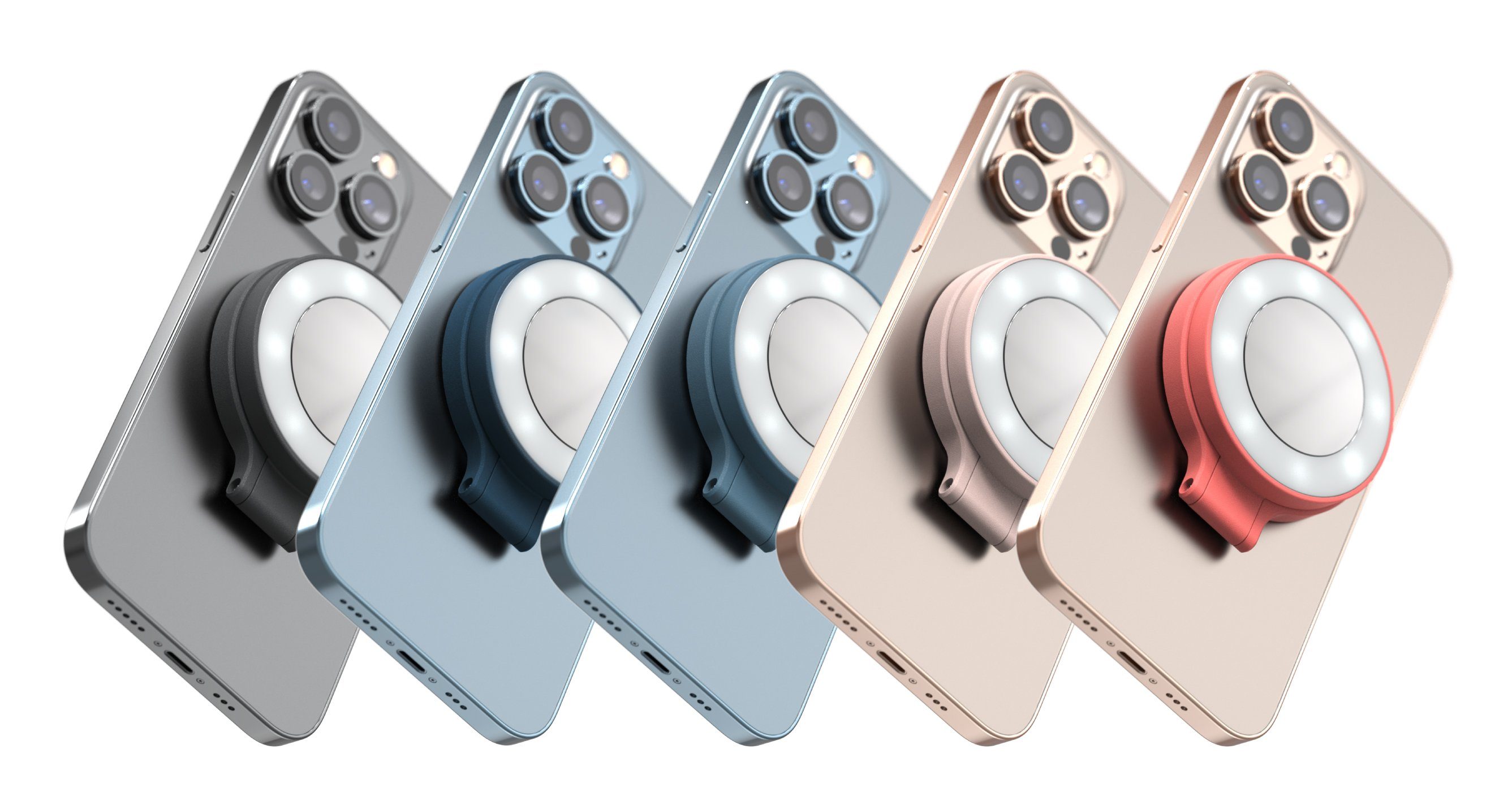 ShiftCam Ringlicht SnapLight, Magnetische Halterung, Spiegel, 4 Helligkeitsstufen