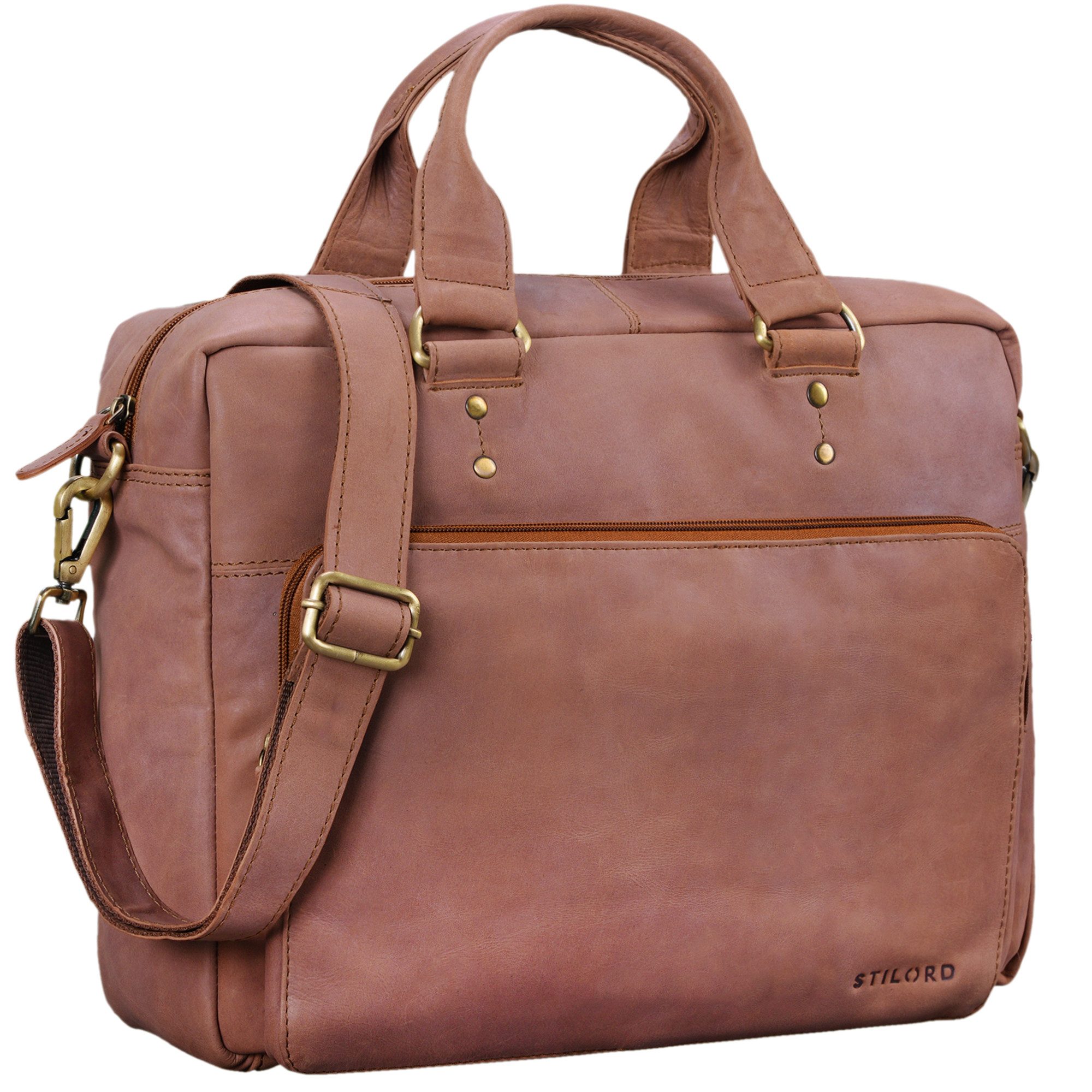 STILORD Aktentasche "Jack" Ledertasche Aktentasche Herren