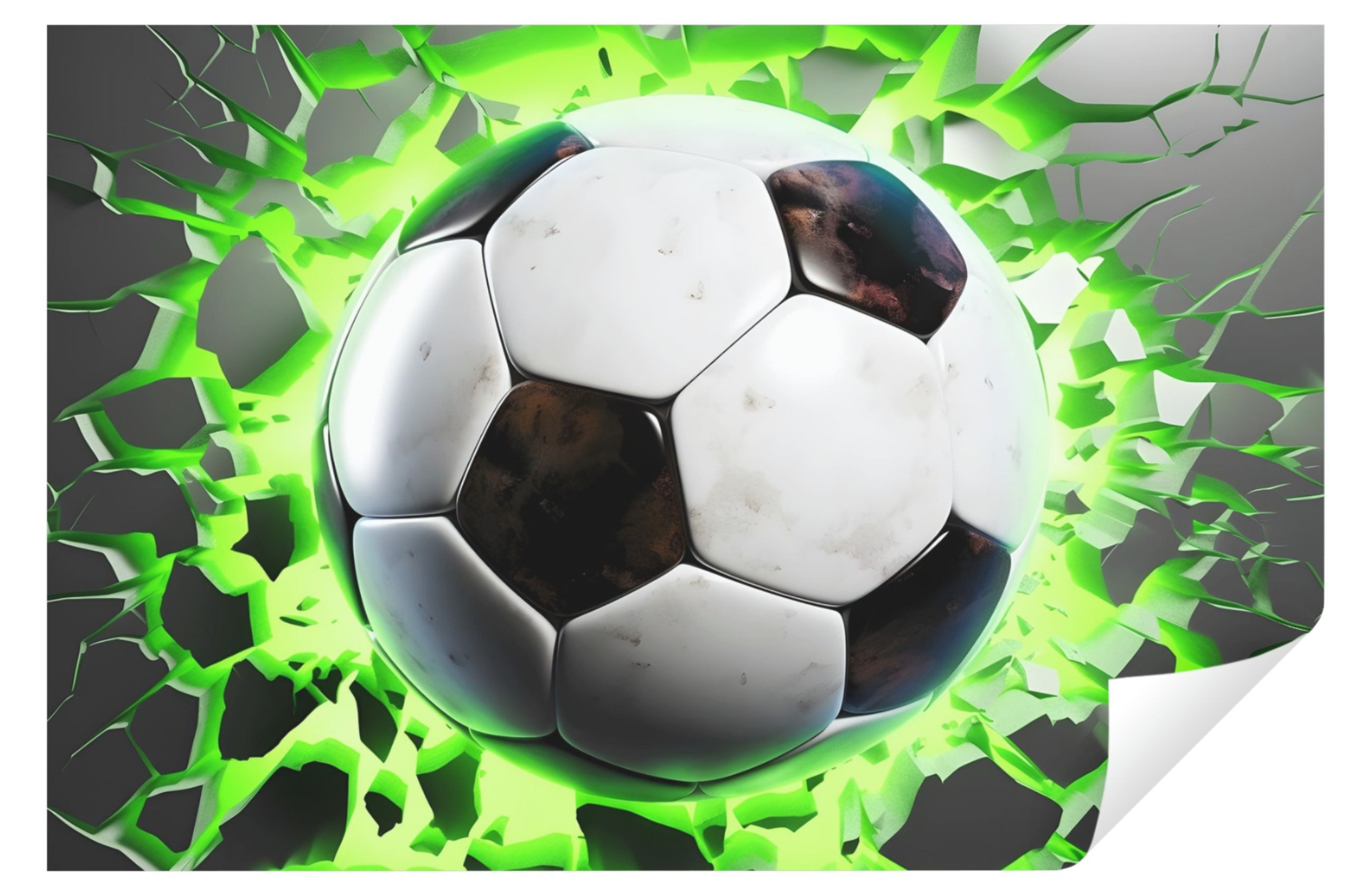 Wallarena Fototapete Kinderzimmer Jungen Fußball 3D günstig online kaufen