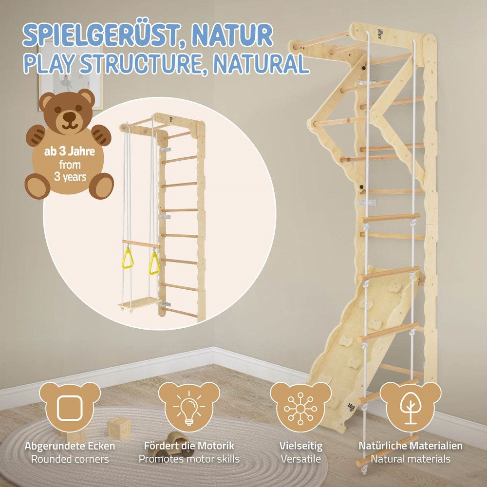Joyz Klettergerüst Kletterwand Sprossenwand 6in1 Indoor günstig online kaufen