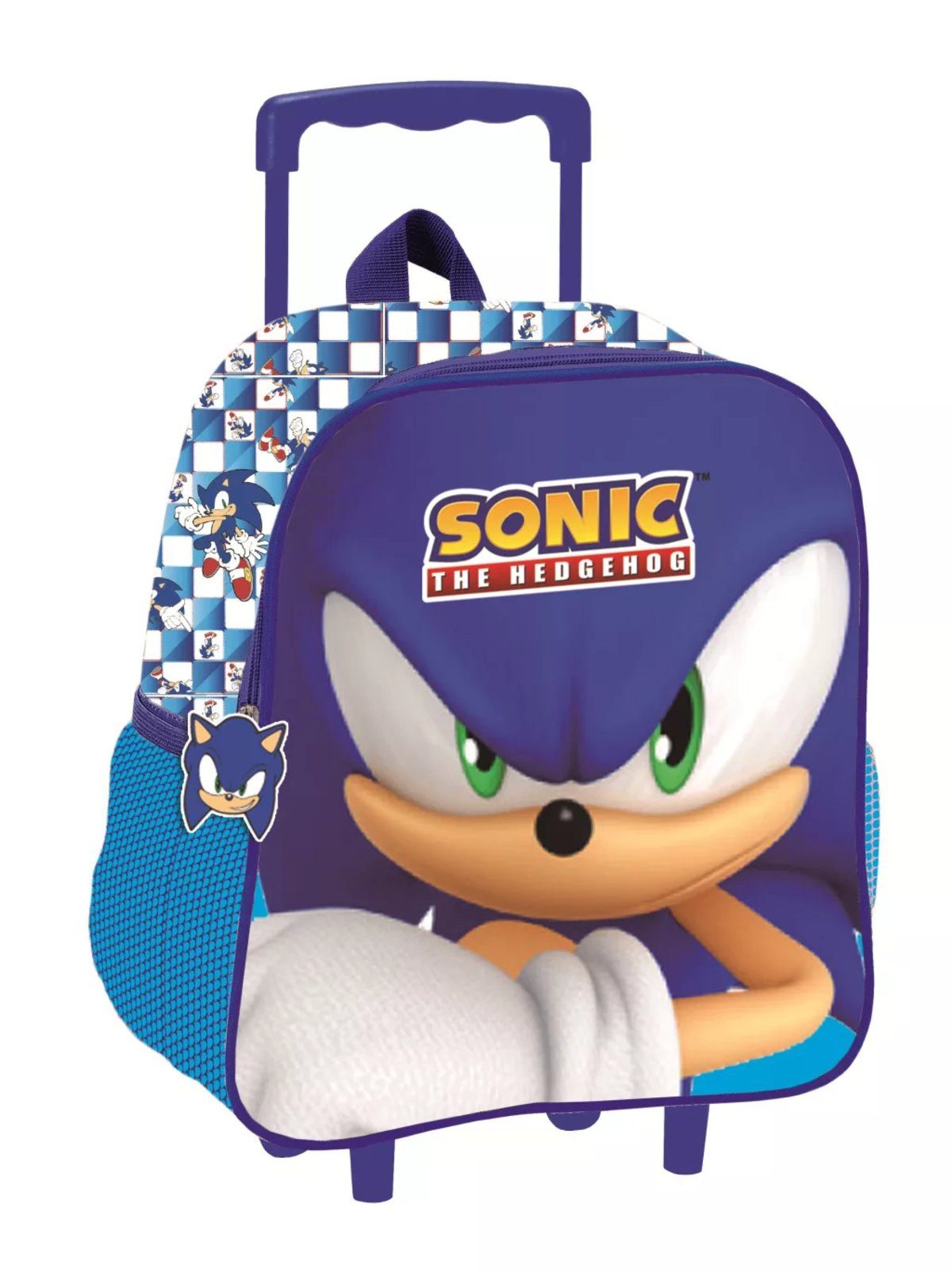 Sonic Rucksack Sonic the Hedgehog Modern rollbarer 3D Kindergartenrucksack, Tasche