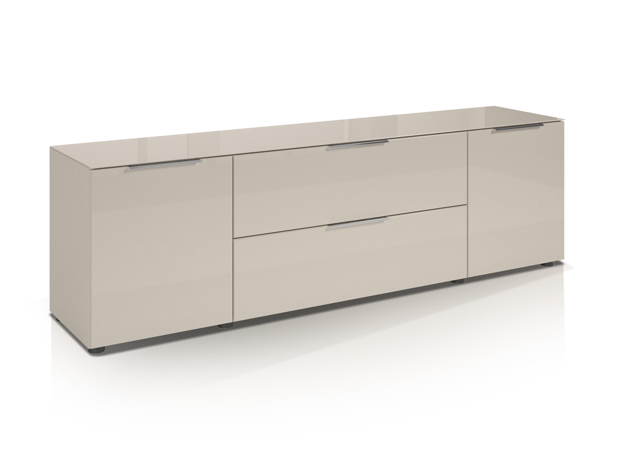 Moebel-Eins TV-Board, SANTORINI Lowboard 6, Material Spanplatte, Kashmirfarbig