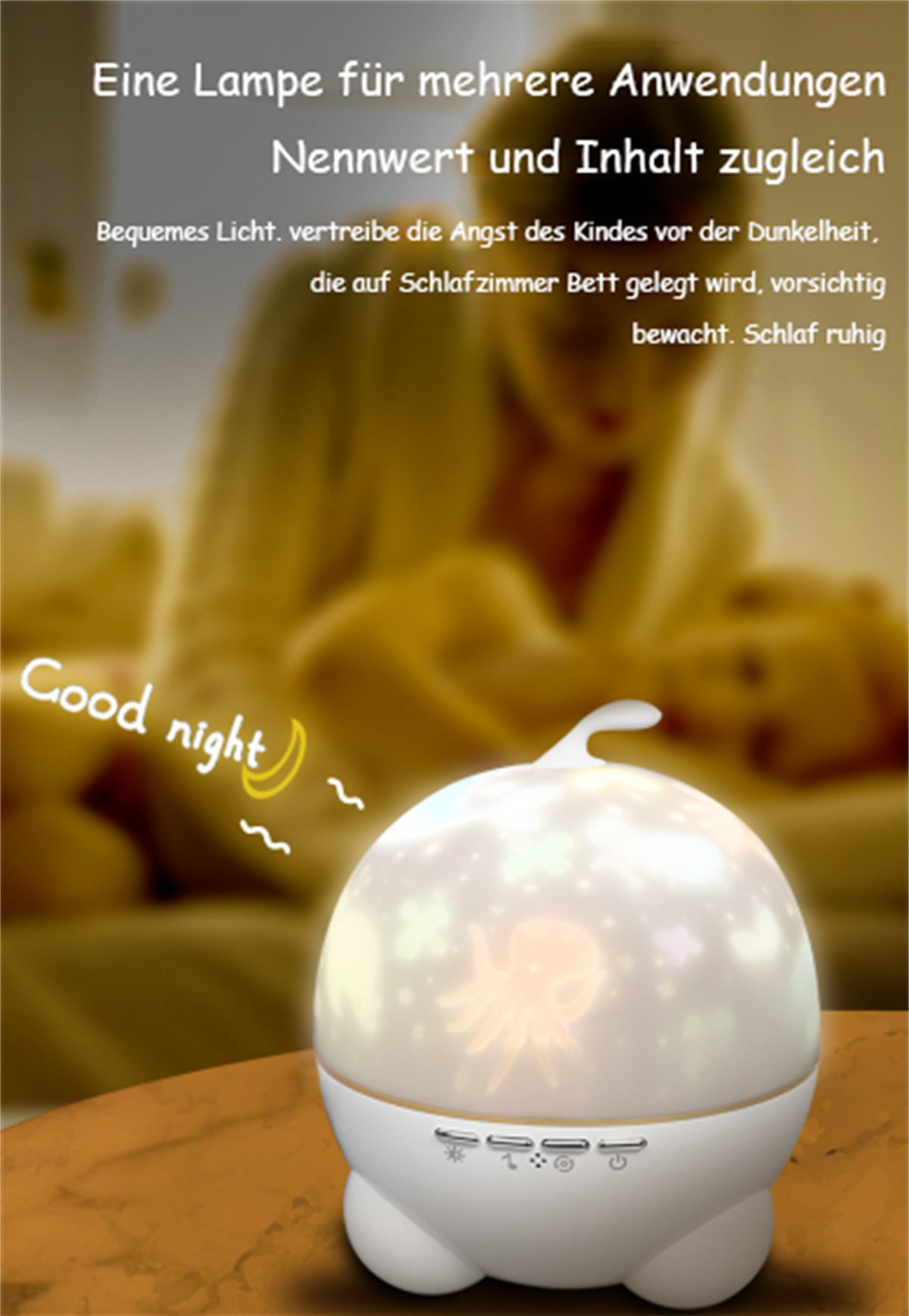 selected Nachtlicht carefully LED-Sternenhimmellicht, LED Musik-Nachtlicht-Geschenkbox rotierende bunte