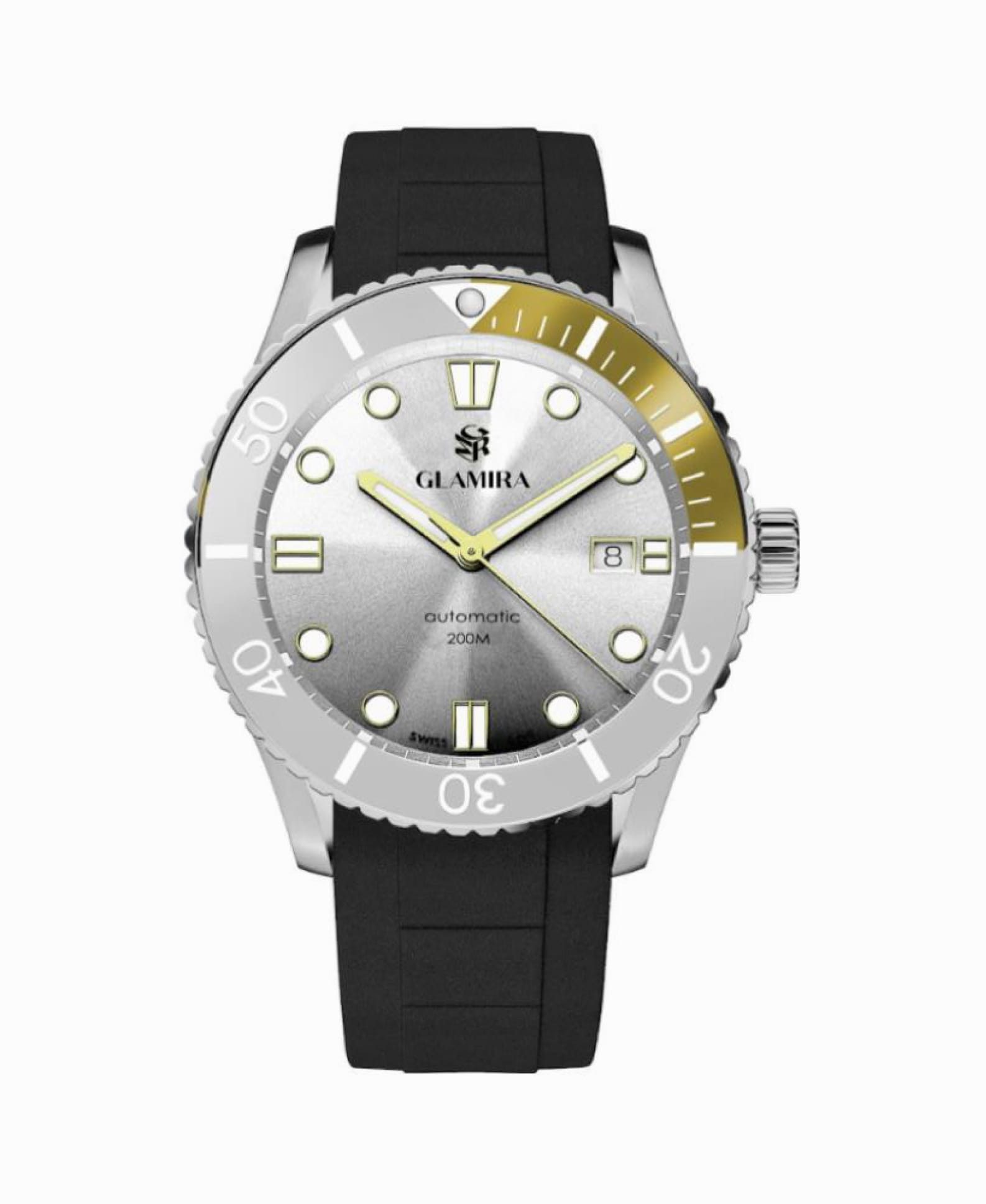 GLAMIRA Luxusuhr GLAMIRA Aurevian Sport Automatikuhr Weiß, (1-tlg), Automatik