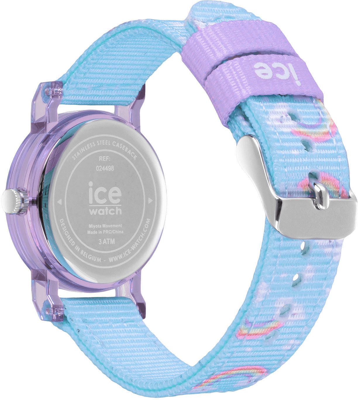 ice-watch Quarzuhr ICE learning - Girl - Extra Small - 3H 024498, Armbanduhr,Kinder,Lernuhr,Mädchen,Schulanfang,Geschenkidee,Regenbogen