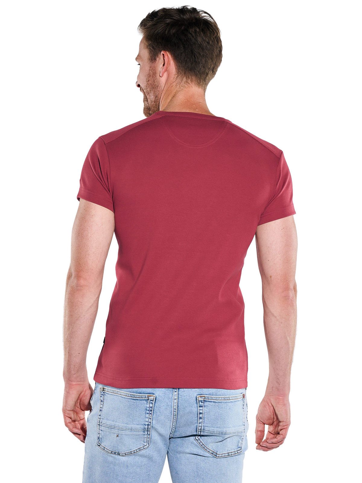 Engbers T-Shirt Herren T-Shirt "My Favorite" organic, Dunkelrot – Bild 2 von 5