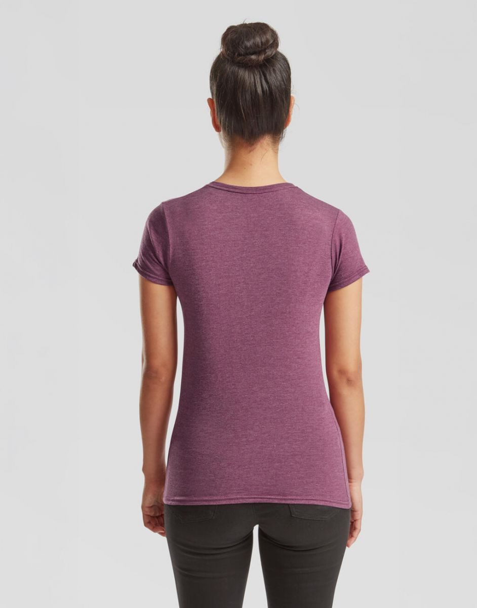 Fruit of the Loom Rundhalsshirt Damen Iconic T, 100% gekämmte, ringgesponnene Baumwolle