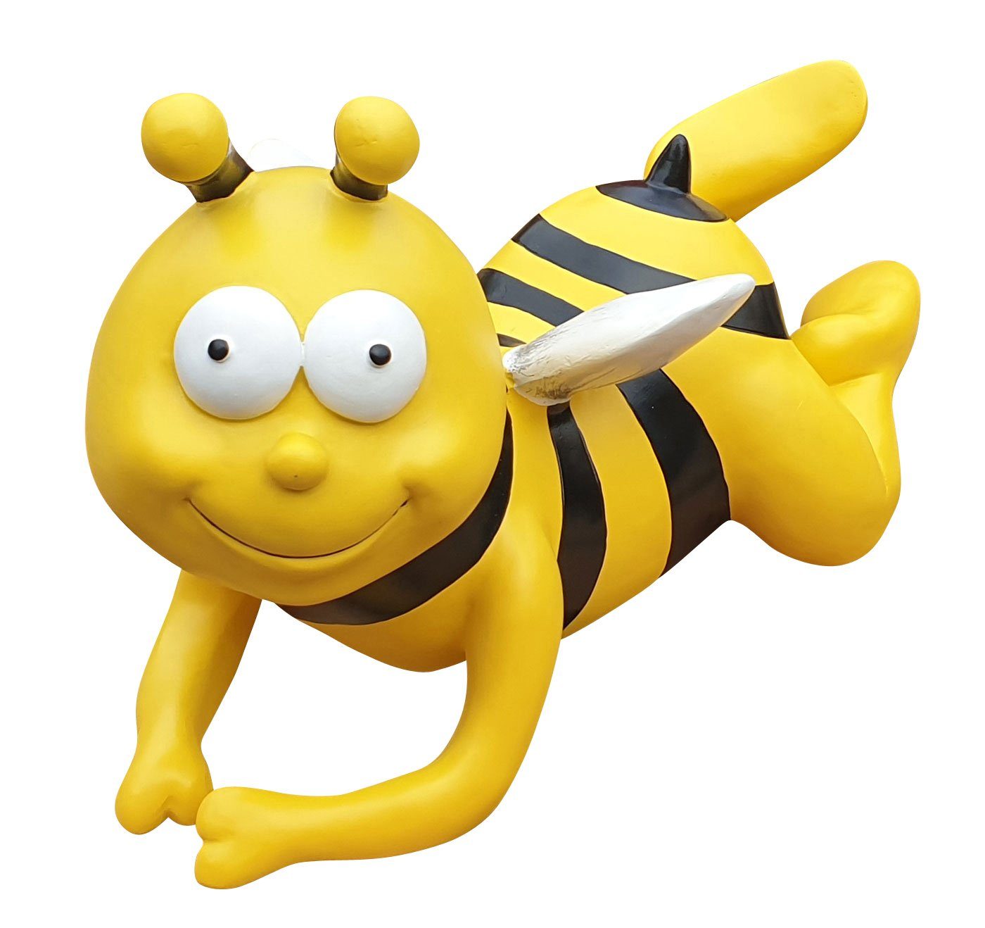 Fachhandel Plus Gartenfigur Biene fliegend, (1 St), handbemalt, lustige Dekofigur
