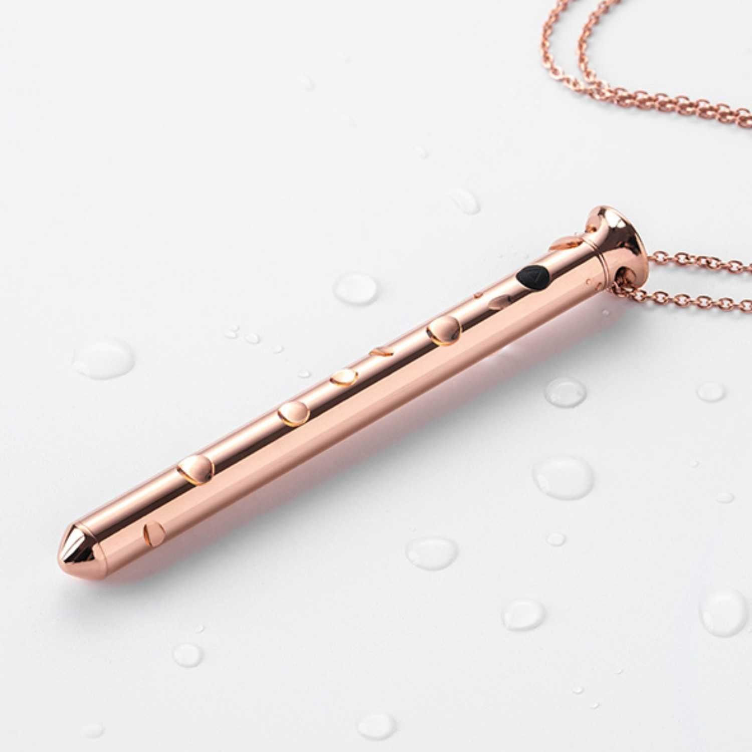 CRAVE Edelstahlkette Vesper 2 - vibrierende Halskette roségold