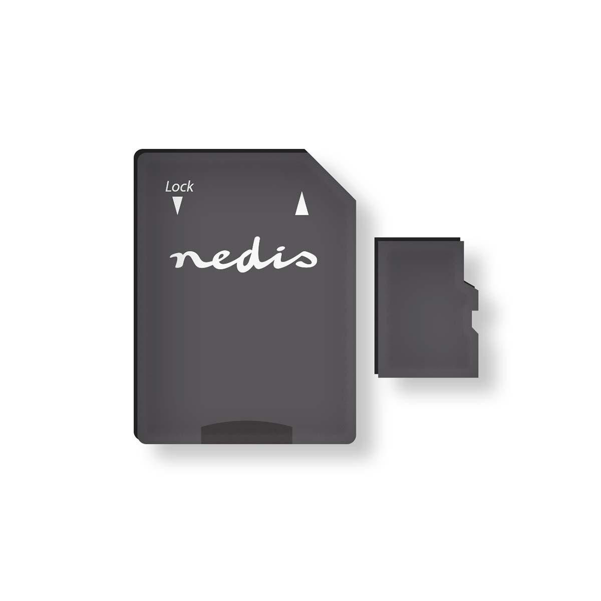 Nedis MMSD128100BK Speicherkarte (UHS-I, 128 GB, SD Adapter, für Smartphones, Kameras, Tablets, Laptops)