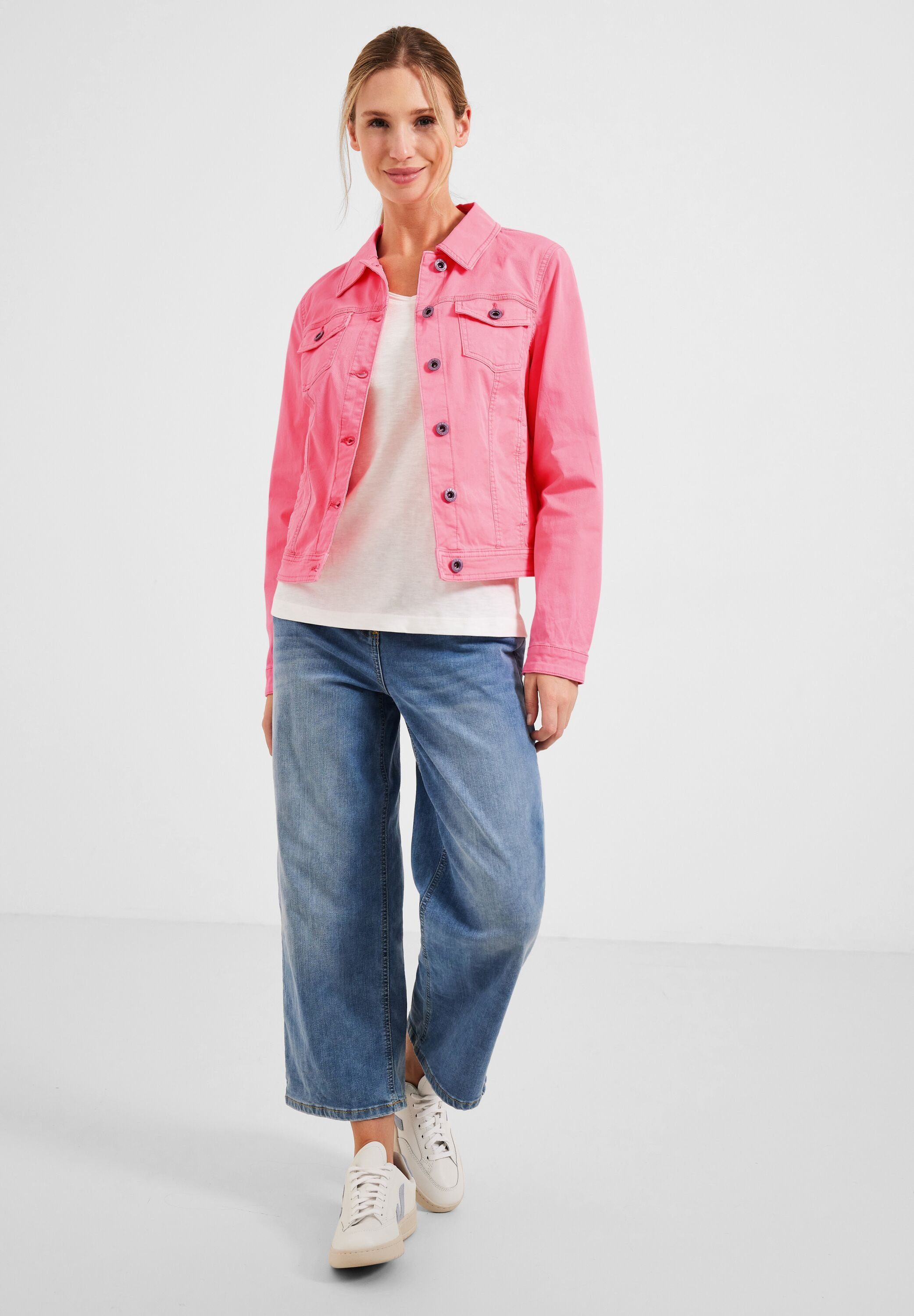 Jeansjacke pink Farbige soft neon Jeansjacke Cecil