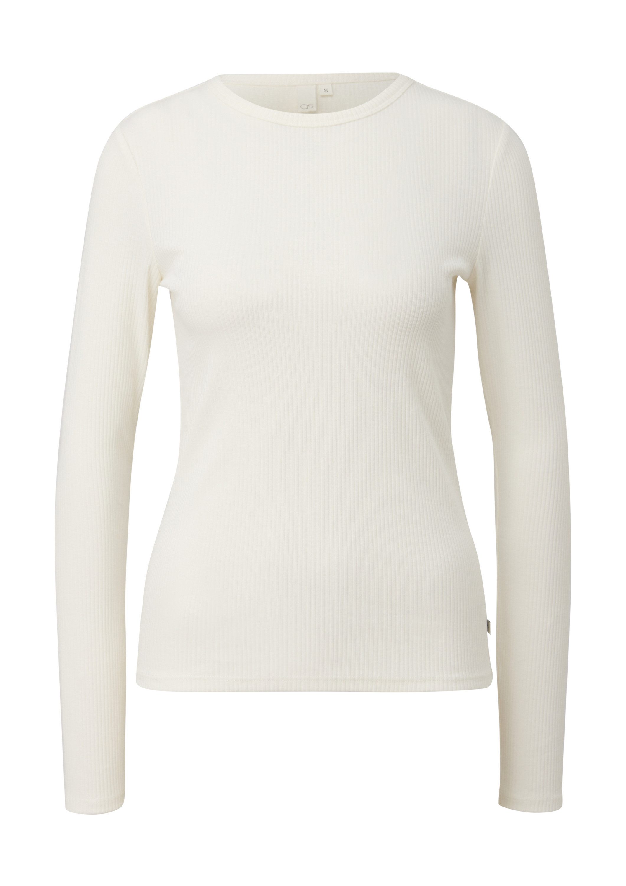 QS Langarmshirt T-Shirt Geripptes Longsleeve günstig online kaufen
