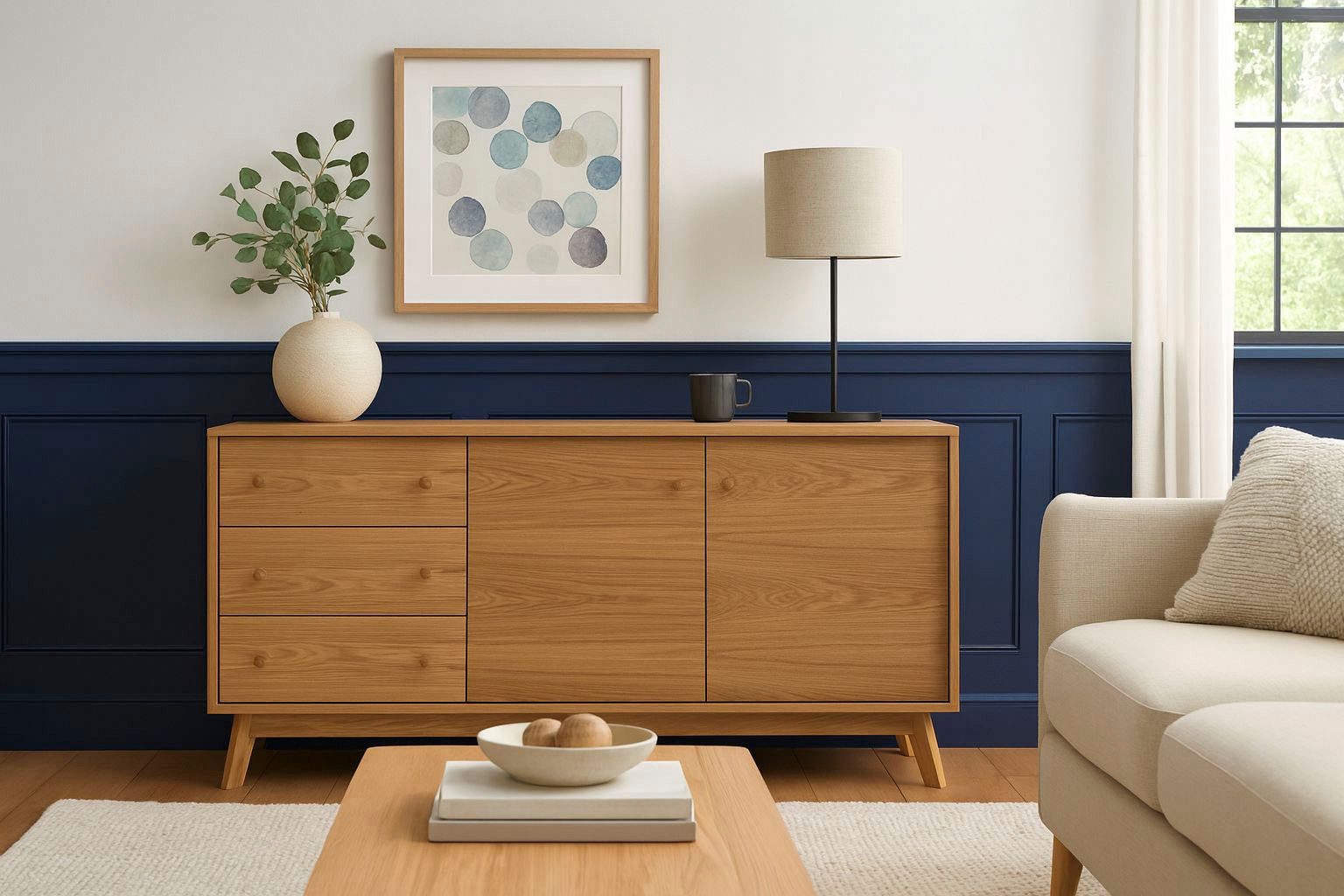 Woodman Sideboard Bjórgvin, Kommode, Breite 150 cm, im skandinavischen Design, FSC®