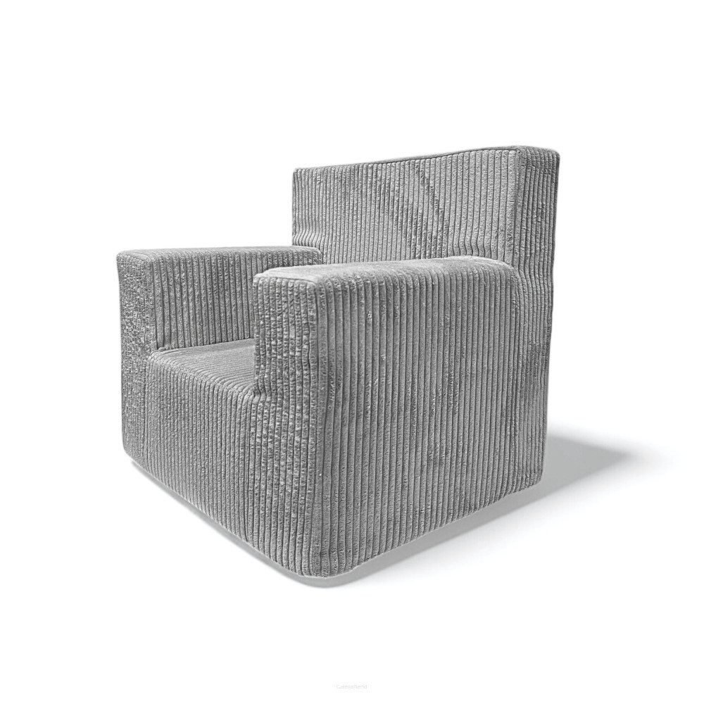FORTISLINE Kindersessel aus Schaumstoff mit abnehmbarem Cordbezug Kinderzimmer 5 Farben, mit Relaxfunktion