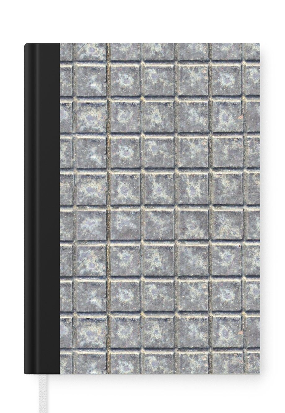 MuchoWow Notizbuch Kacheln - Metall - Muster, Journal, Merkzettel, Tagebuch, Notizheft, A5, 98 Seiten, Haushaltsbuch | Notizbücher