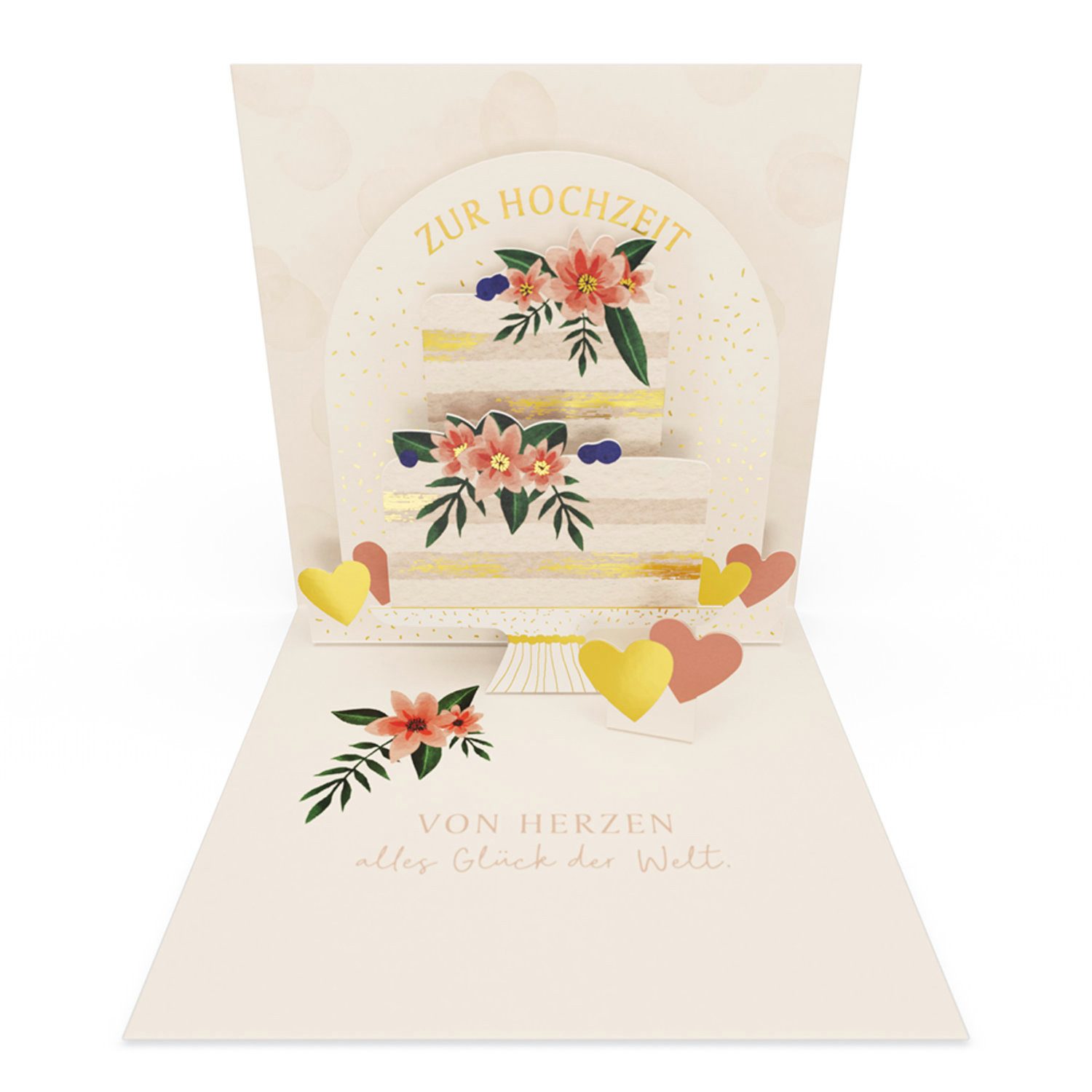 Glückwunschkarte Mini Pop-Up Karte Happy Birthday to you, 9 x 9 cm