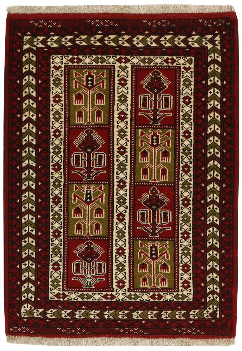 Orientteppich Turkaman 89x126 Handgeknüpfter Orientteppich / Perserteppich, Nain Trading, rechteckig, Höhe: 6 mm