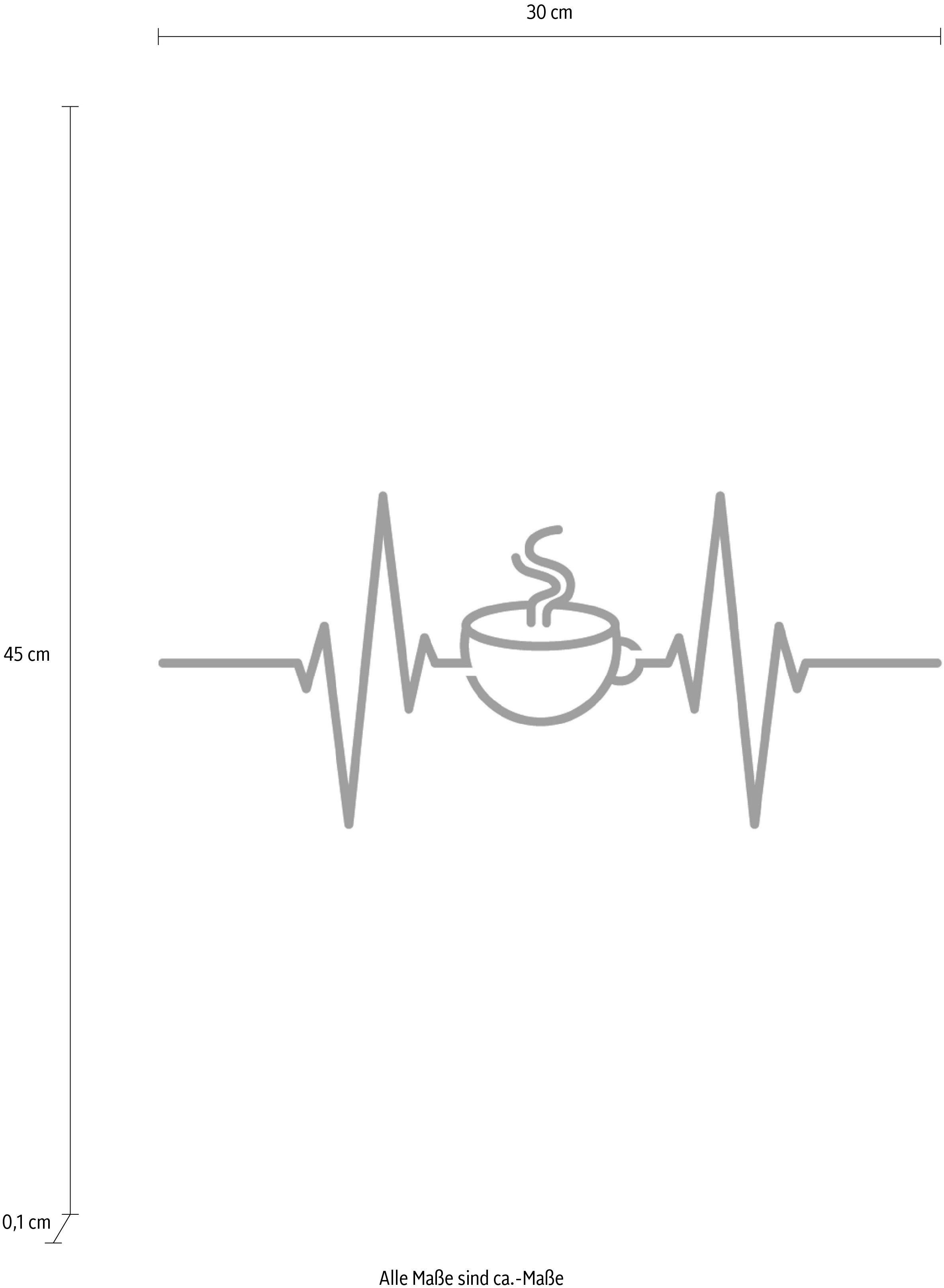 queence Wanddekoobjekt Kaffee, Stahlschild, Blechschild, Spruch, Witzig, Wanddeko, retro, 20x30cm