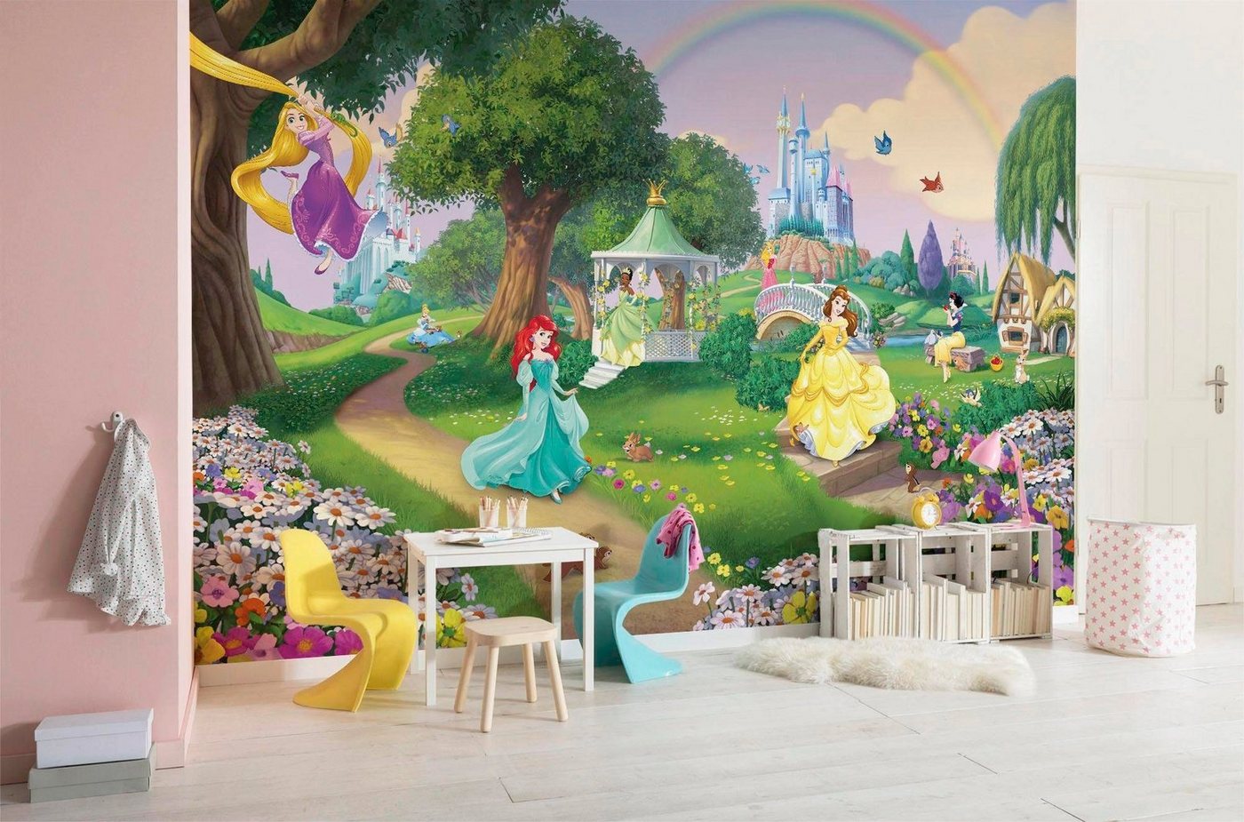 Komar Fototapete »Disney Princess Rainbow«, glatt, bedruckt, Comic, (Set), ausgezeichnet lichtbeständig-HomeTrends