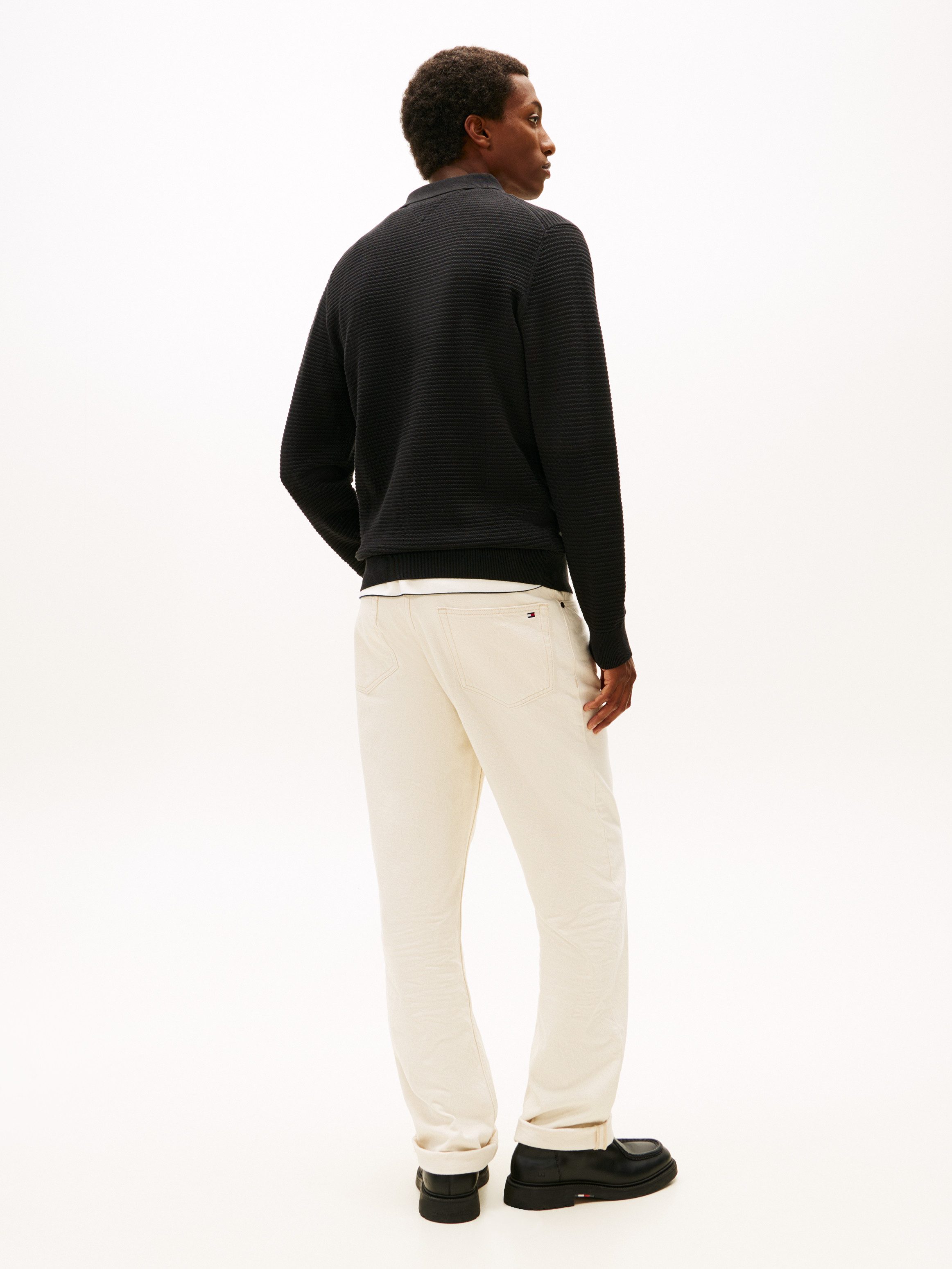 Tommy Hilfiger Cardigan SEASONAL STRUCTURE strukturiert, mit Polokragen, regular fit – Bild 5 von 5