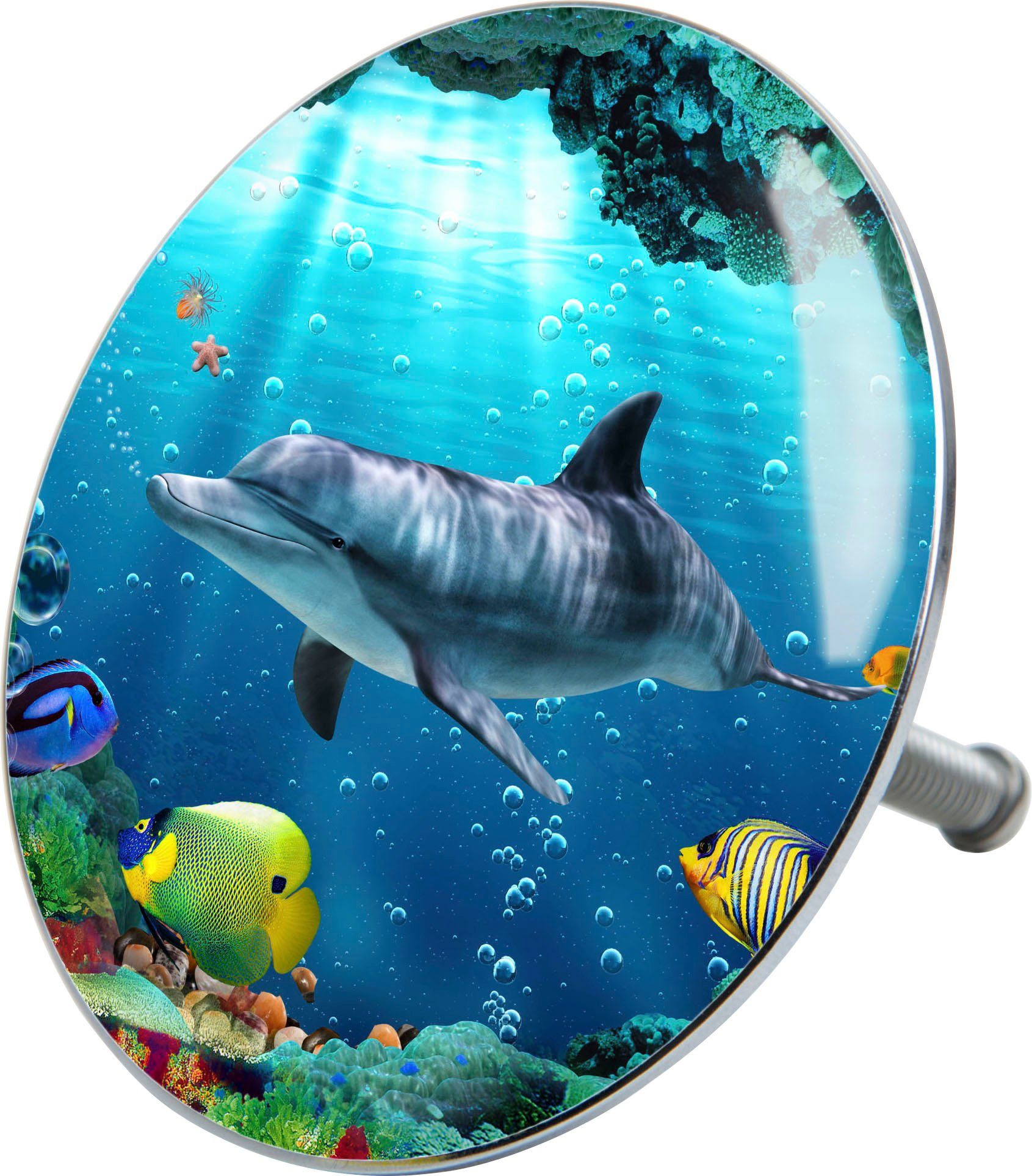 Badewannenstöpsel Delphin Korallen