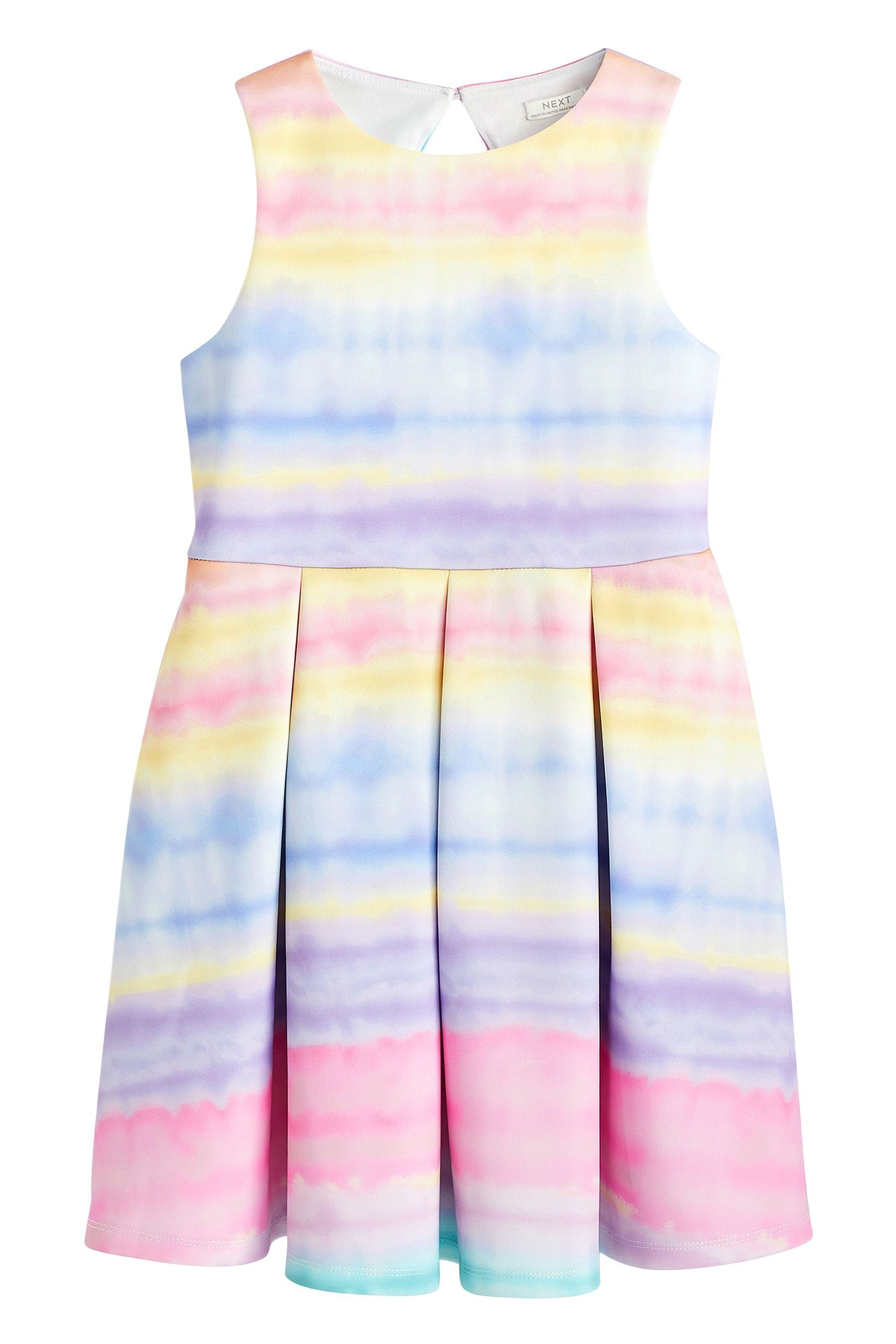 Next Partykleid Festliches Kleid (1-tlg) Pink/Blue/Orange Multi Tie Dye Stripe