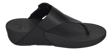 Fitflop LULU LEATHER COVERED BUCKLE RAW EDGE Zehentrenner Black
