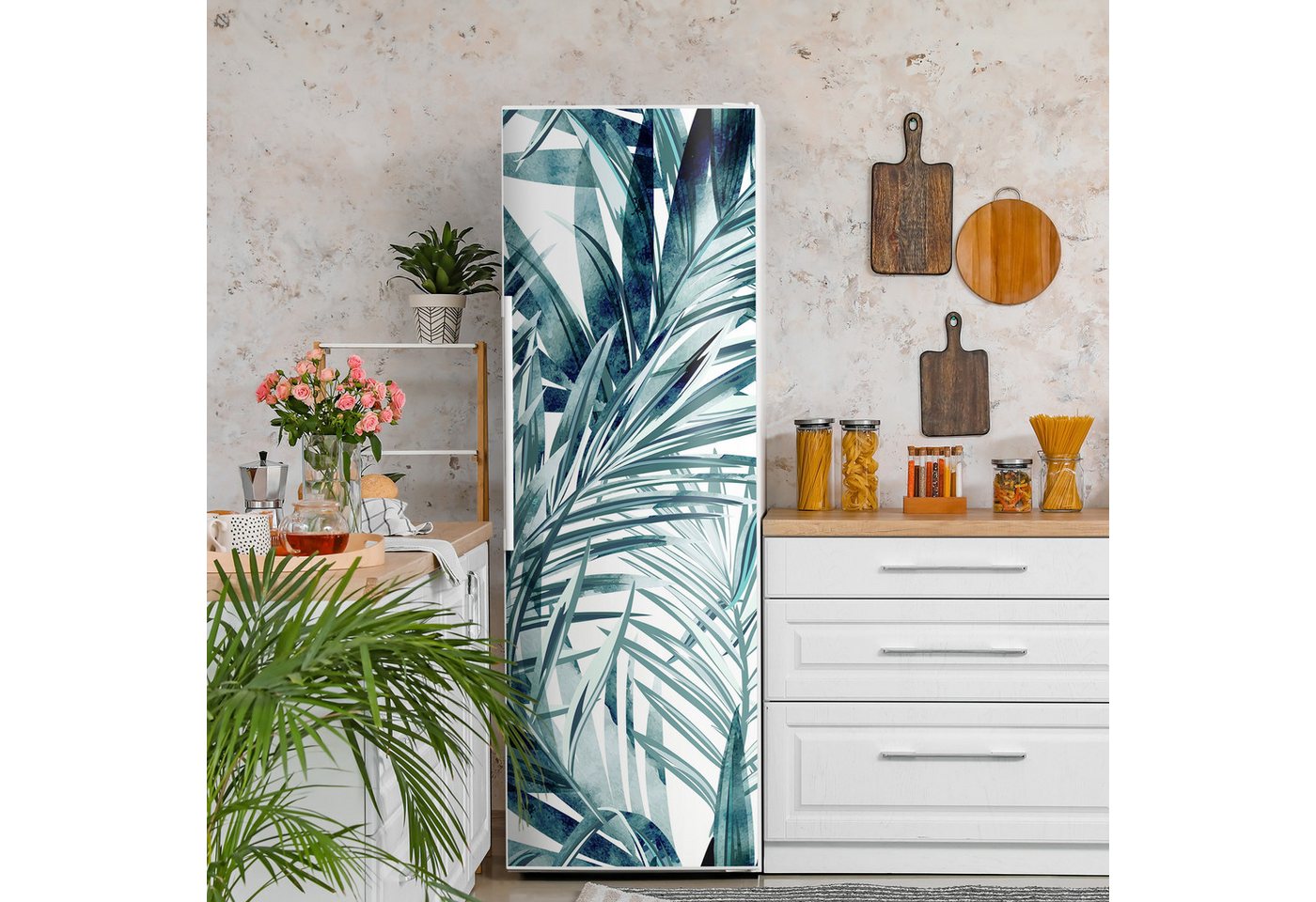 Thumbnail - DEQORI Magnetfolie 'Palmenflüstern', Kühlschrank Magnetmatte magnetisch Magnetfolie Folie Schutz