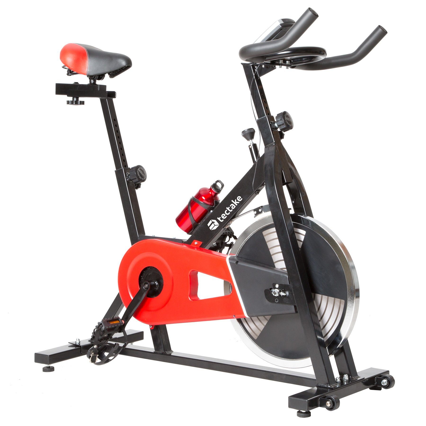 tectake Heimtrainer Indoor-Cycling Bike, Halterungen: Flaschenhalter am ...