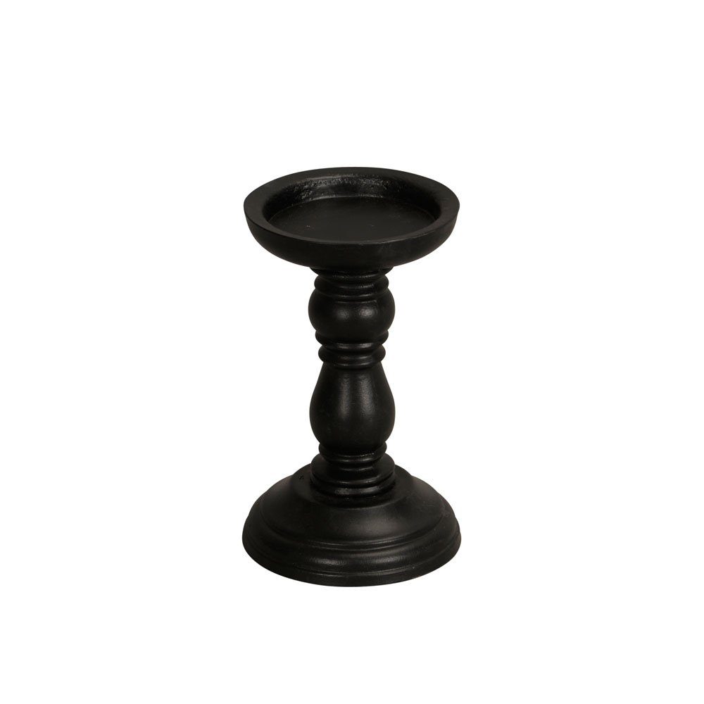 schwarz Kerzenhalter Posiwio Stumpenkerzen Kerzenhalter für aus H17,5cm Holz DARK