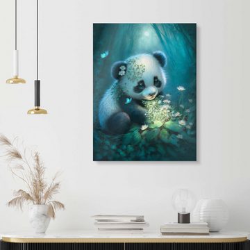 Posterlounge XXL-Wandbild Dolphins DreamDesign, Baby Panda Bär im Zauberwald, Kinderzimmer Kindermotive