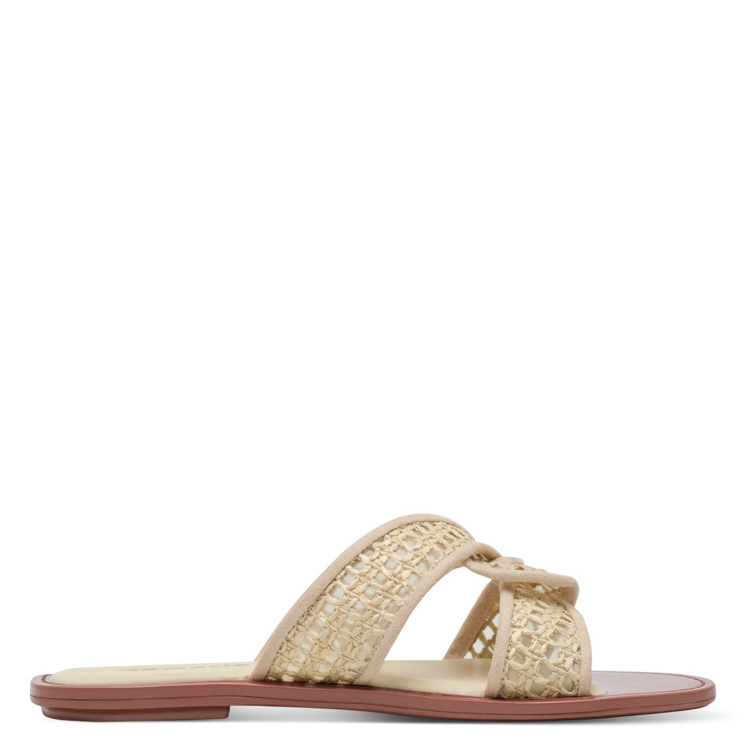 Tamaris Pantolette Sommerschuh, Schlüpfschuh, Flat mit Baststickerei