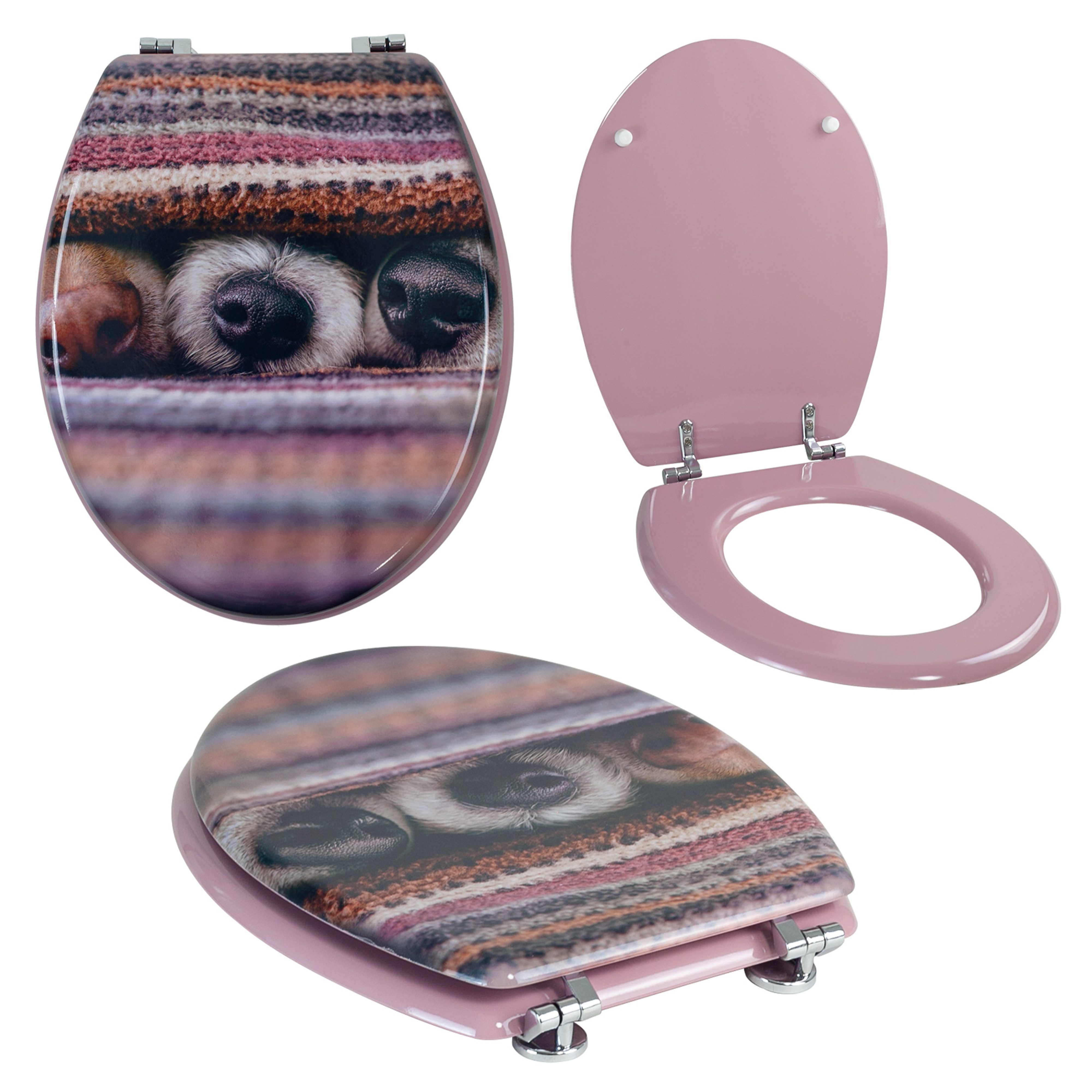 Grafner WC-Sitz WC Sitz aus MDF Toilettensitz mit Absenkautomatik verschiedene Motive, Absenkautomatik