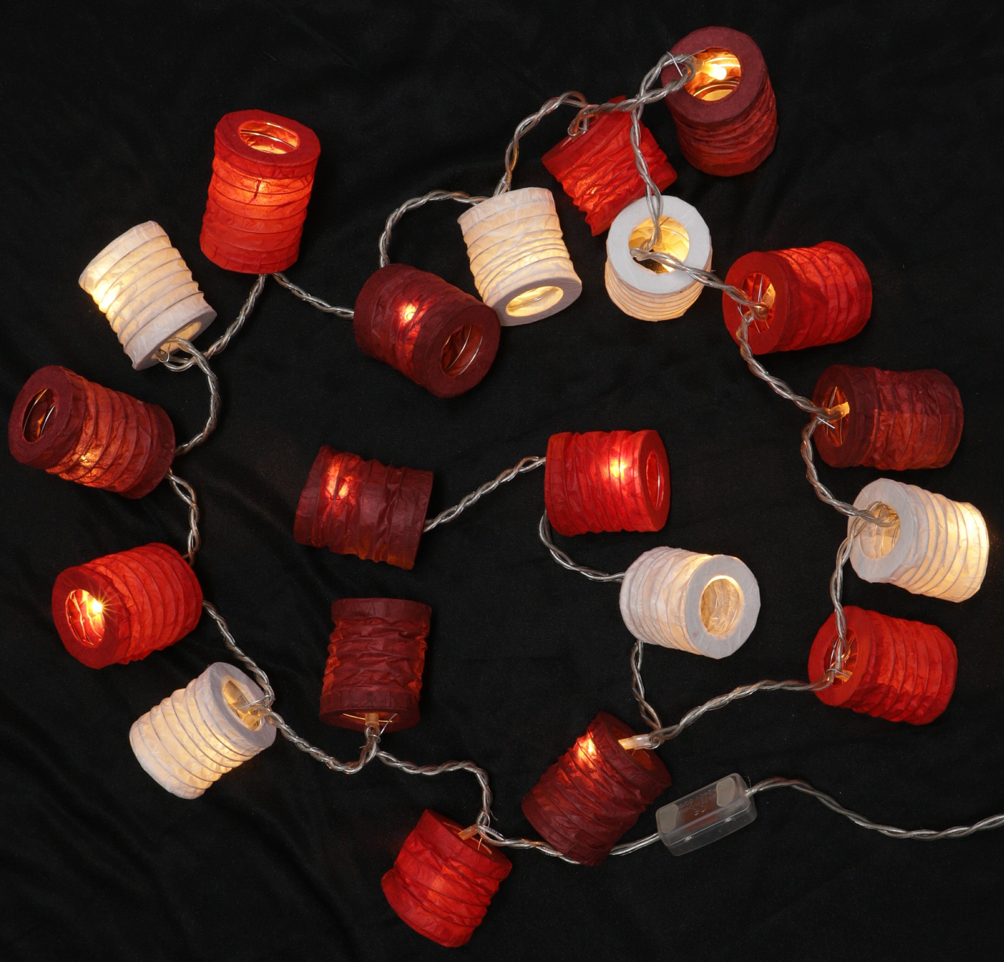 Guru-Shop LED-Lichterkette 20`er LED Lichterkette, kleine runde Lampions,..