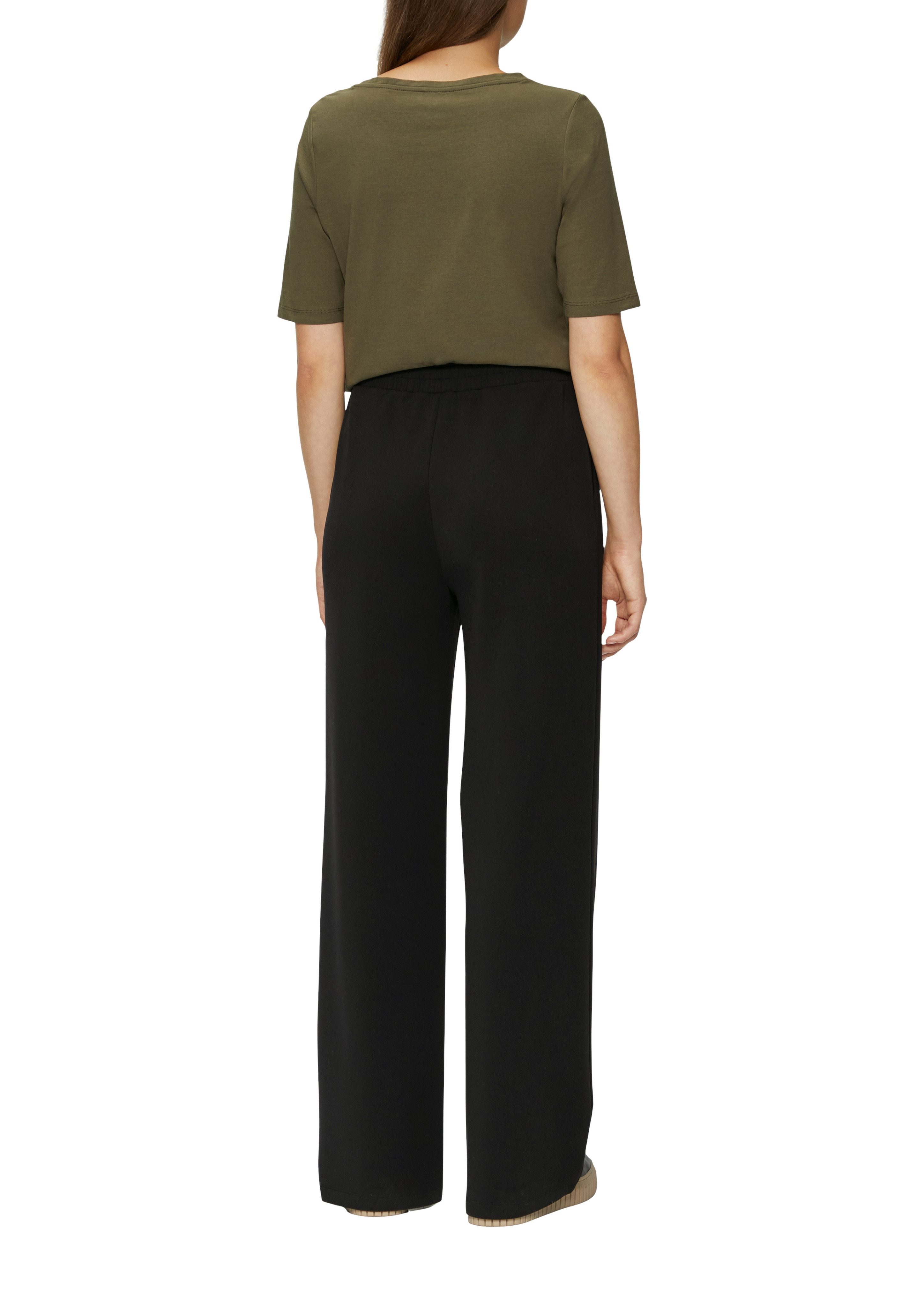 s.Oliver Stoffhose Sommerhose mit breitem Bein und Bügelfalte günstig online kaufen