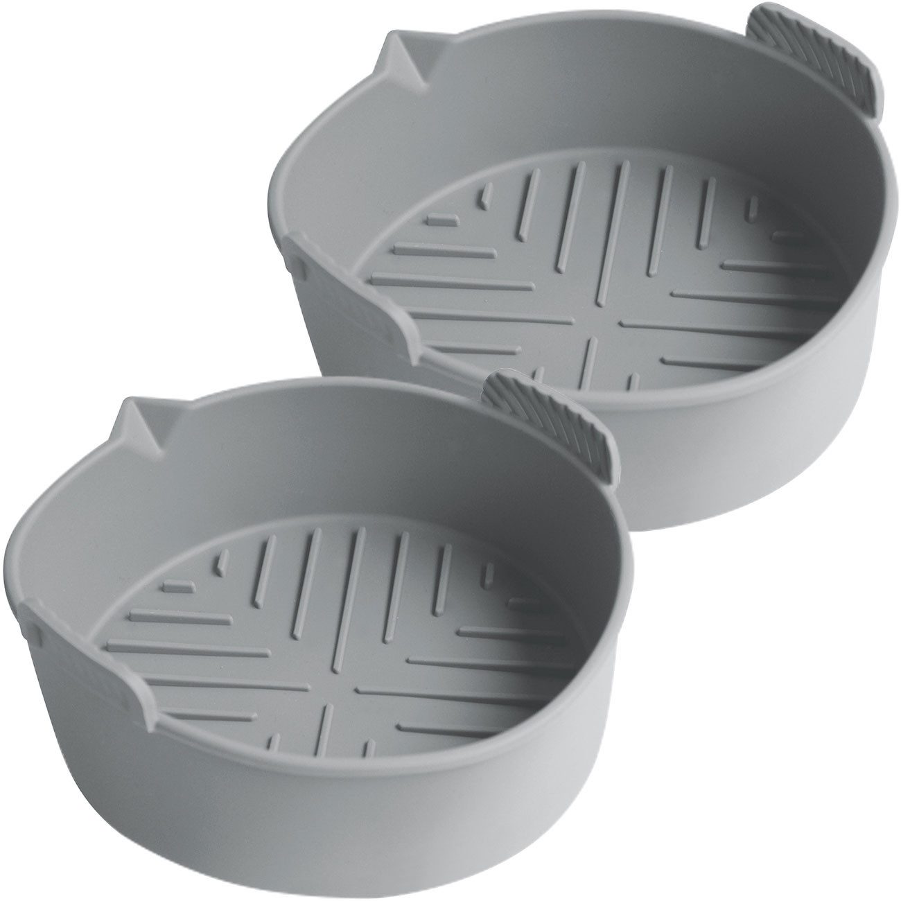Casativo Silikonform Silikon Form für Heißluftfritteuse antihaft Ø 19 x H 6 cm RUND, (2-tlg), Silikonform für Airfryer 6,5L, BPA-frei, 19,5x18,7x6 cm RUND – Bild 4 von 4