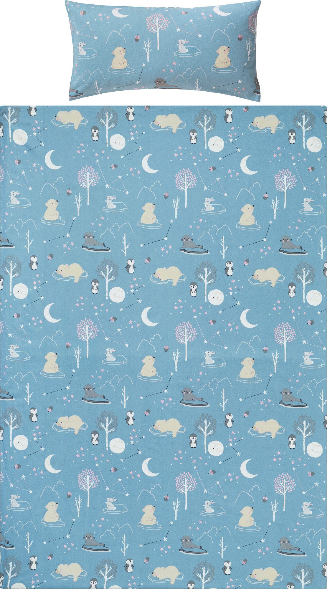 Erwin Müller Kinderbettwäsche Kinder-Bettwäsche, Biber, Feinbiber Tiermotiv günstig online kaufen