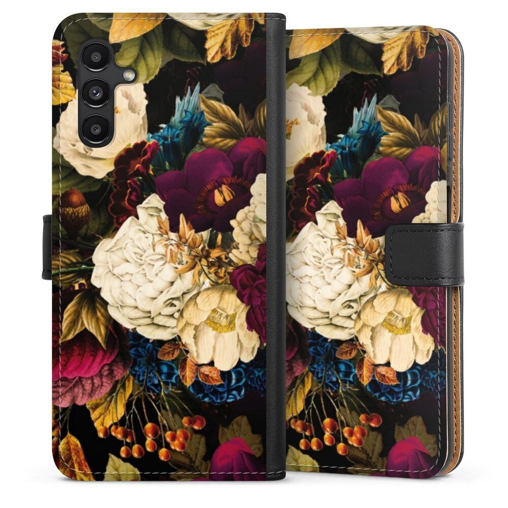 Handyhülle Vintage Blumen Muster Dark Vintage Flowers