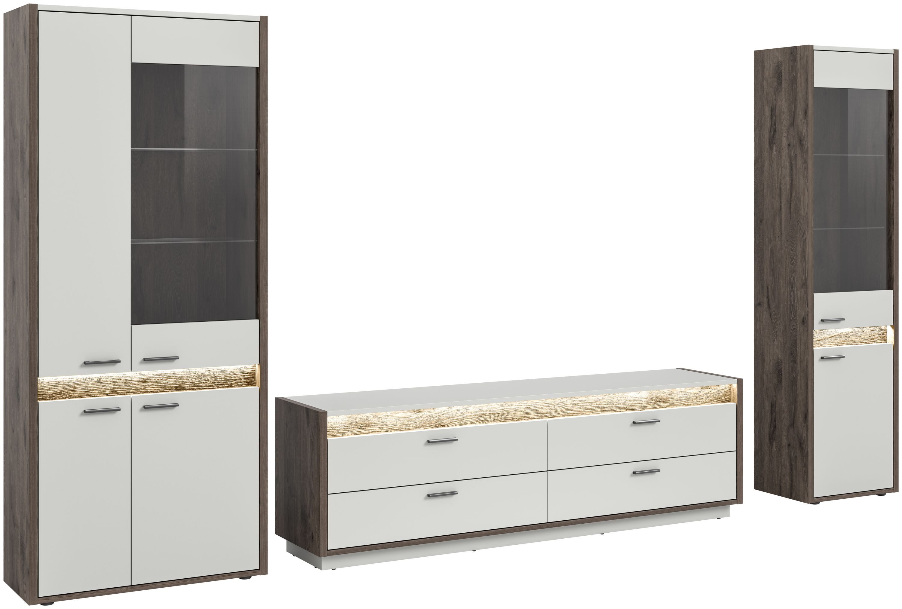 xonox.home Wohnwand Falcona, (3tlg. Set bestehend günstig online kaufen