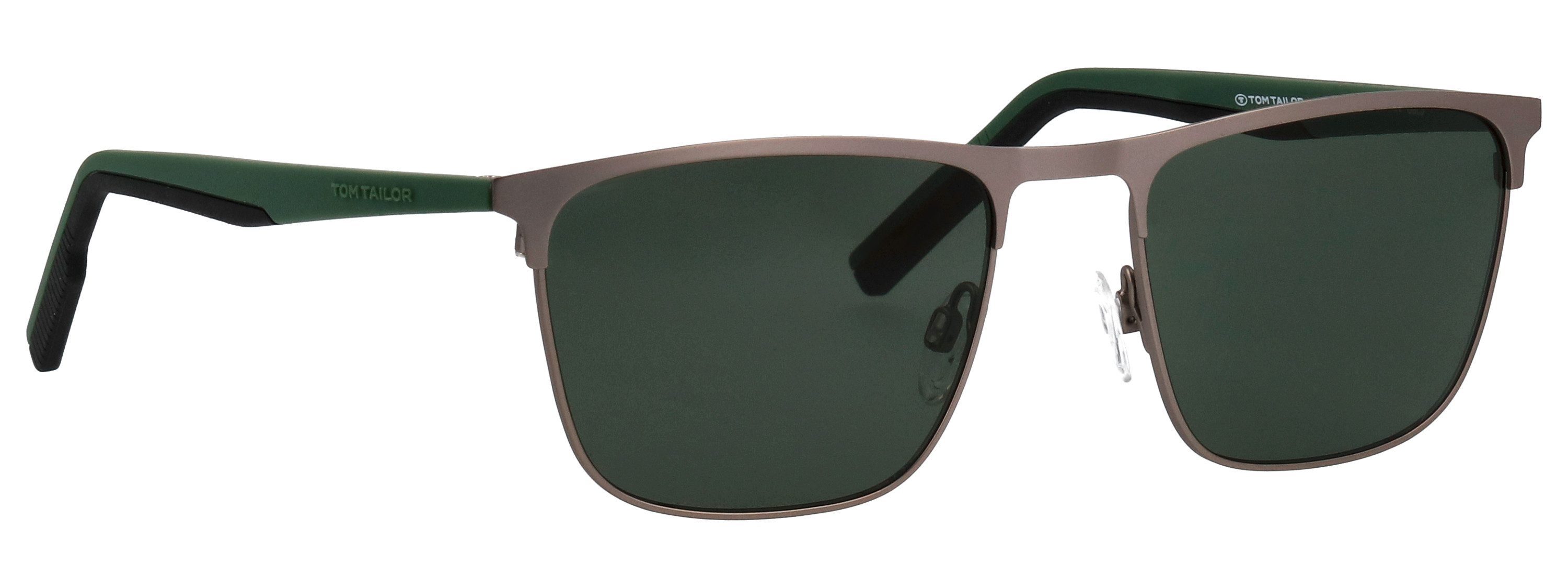 TOM TAILOR Sonnenbrille Modell 677001 Form Karree/Eckig, Logoschriftzug auf Bügel, Kombifassung