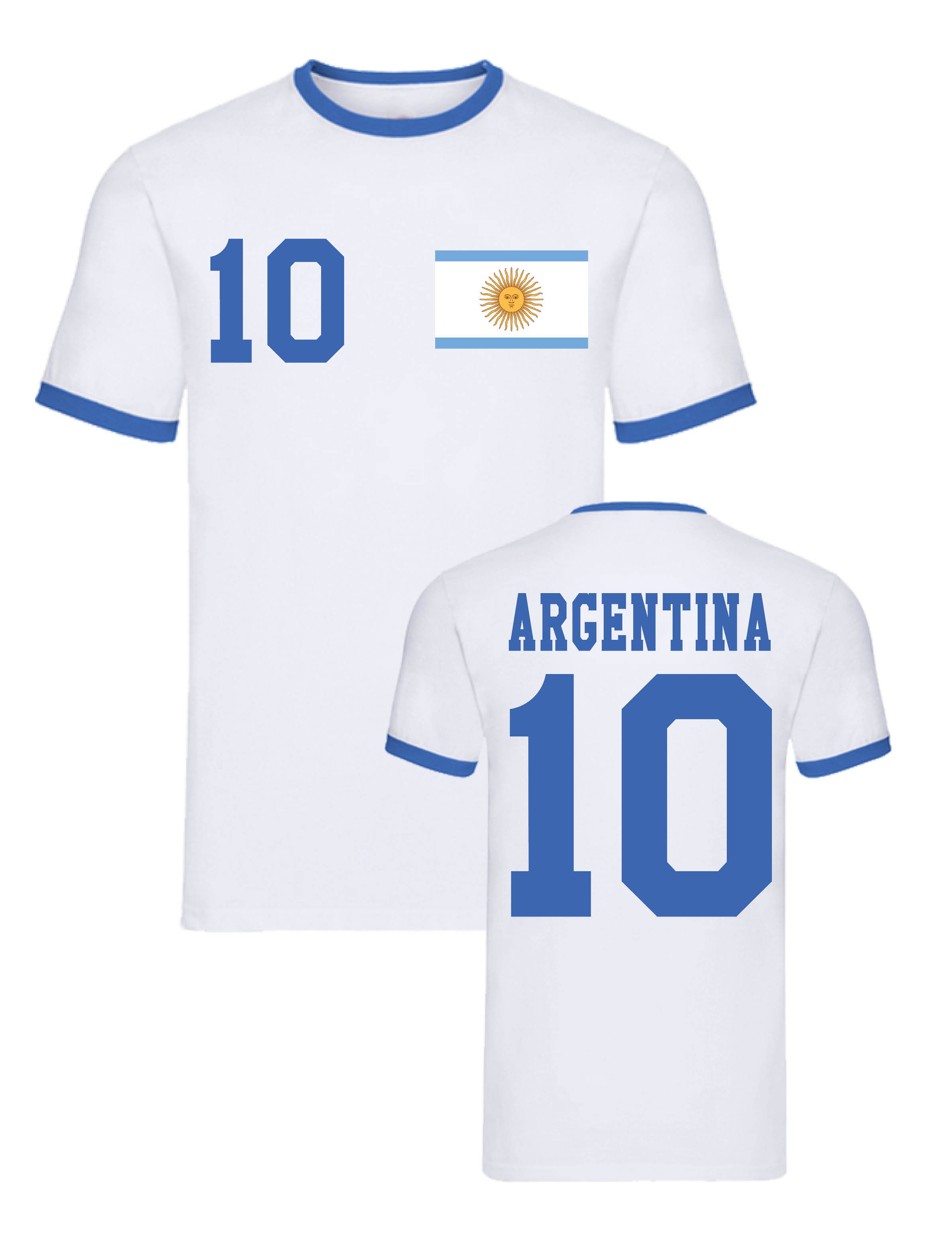 Youth Designz T-Shirt Argentinien Herren T-Shirt im Fußball Trikot Look mit trendigem Motiv