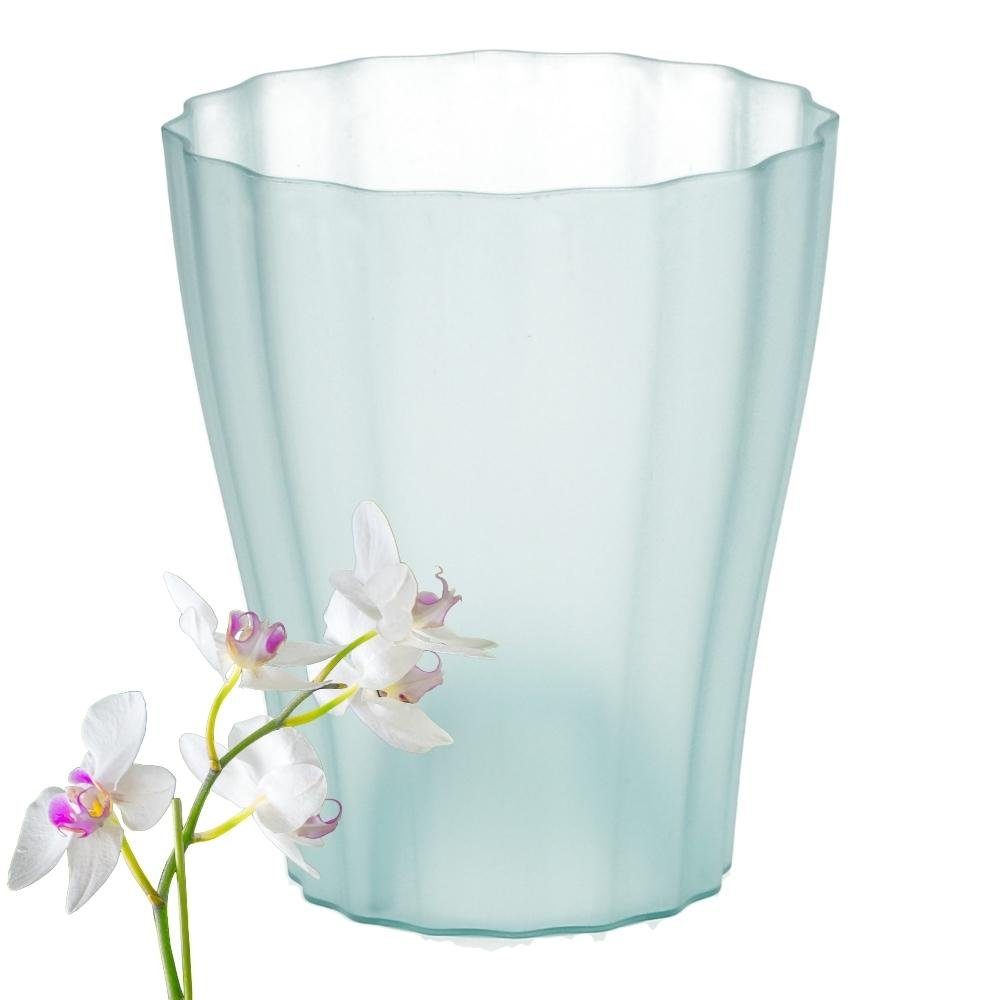 GarPet Blumentopf Orchideentopf Blumen Orchideen Übertopf transparent  durchsichtig