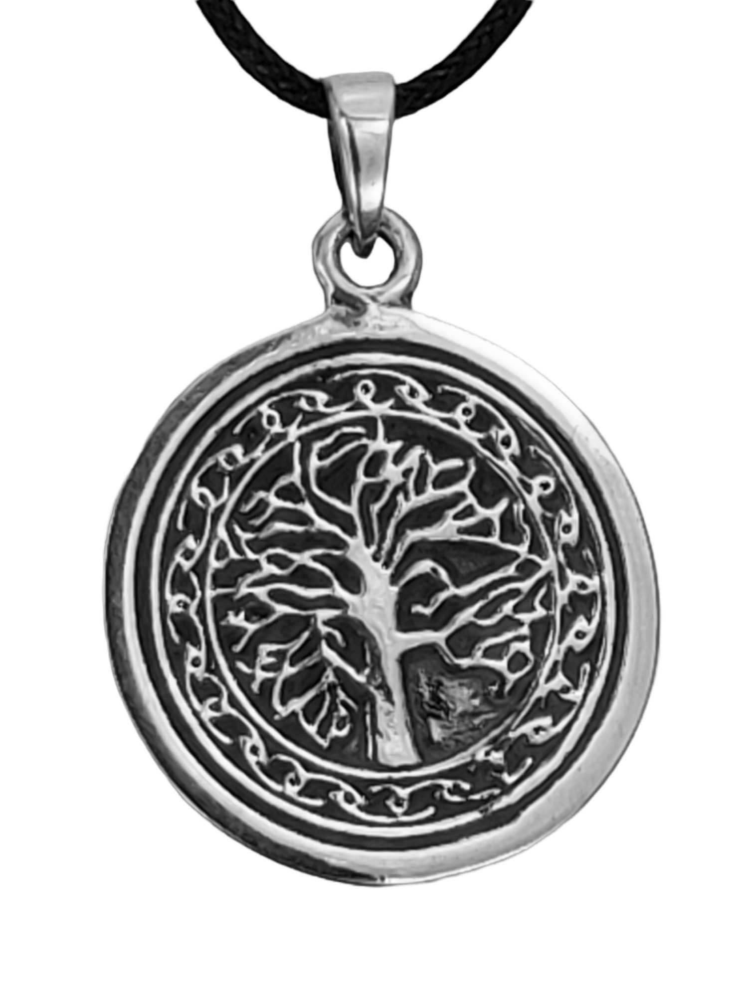 Kiss of Leather Kettenanhänger Lebensbaum 925 Silber Anhänger Yggdrasil Baum des Lebens