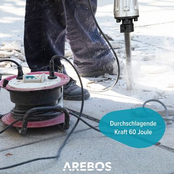Arebos Abbruchhammer Schlaghammer 1700W, 60 Joule, für SDS-HEX, (Abbruchhammer)