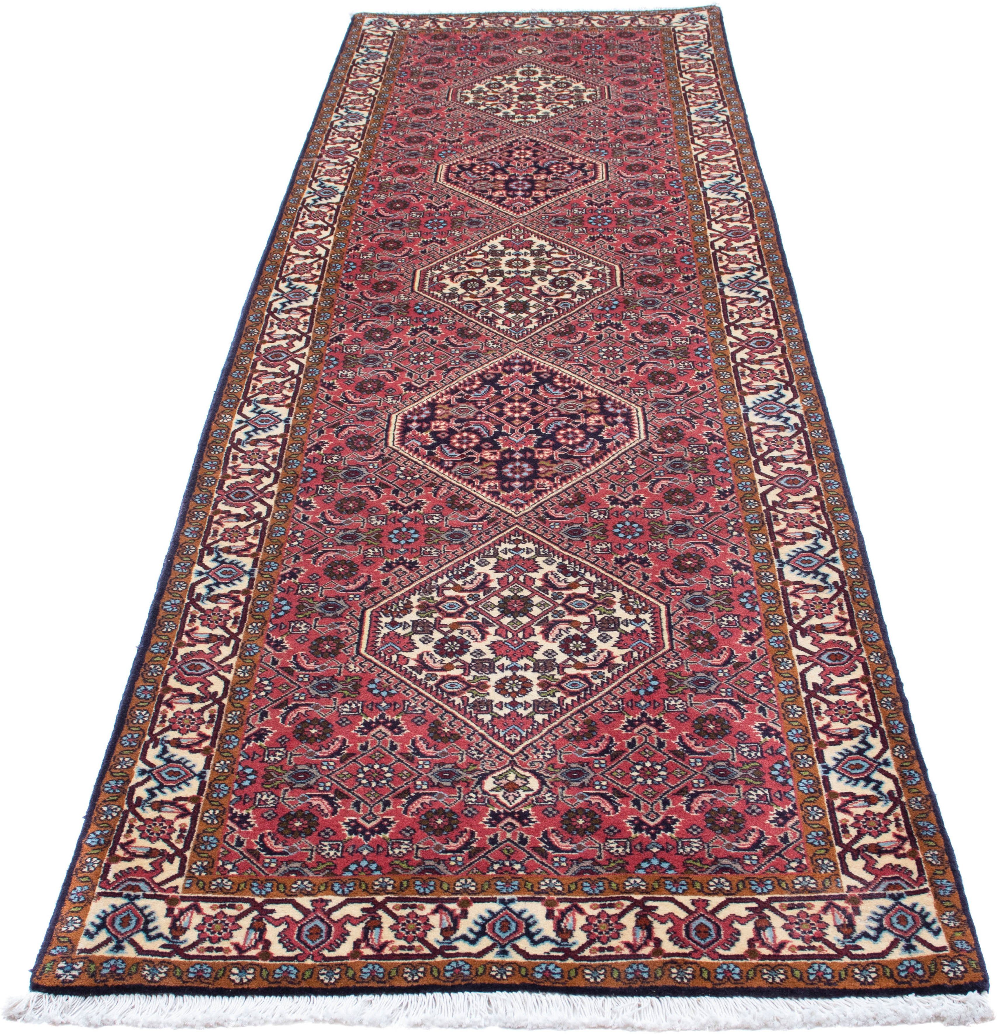 Orientteppich Perser - Bidjar - 308 x 81 cm - hellrot, morgenland, rechteckig, Höhe: 15 mm, Wohnzimmer, Handgeknüpft, Einzelstück mit Zertifikat