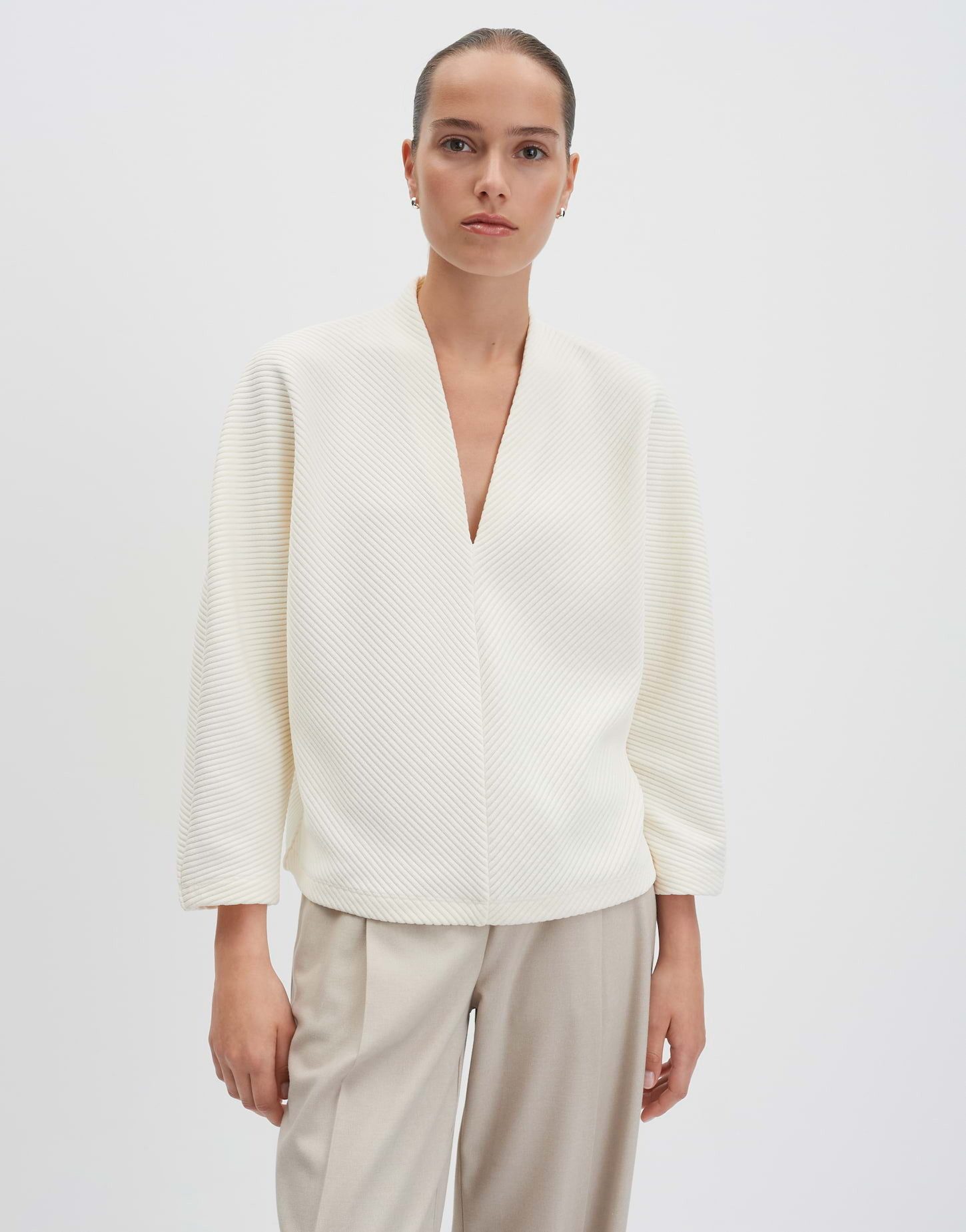 Sweatshirt UFINE Regular mit Rippstruktur