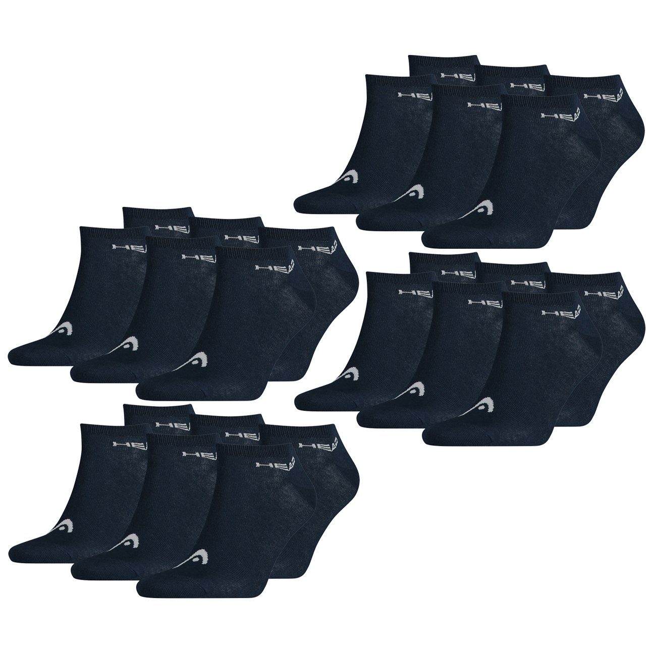 Head Sneakersocken SNEAKER UNISEX - 12er Pack (12-Paar) mit flacher Zehenart 12 Paar Navy (321)